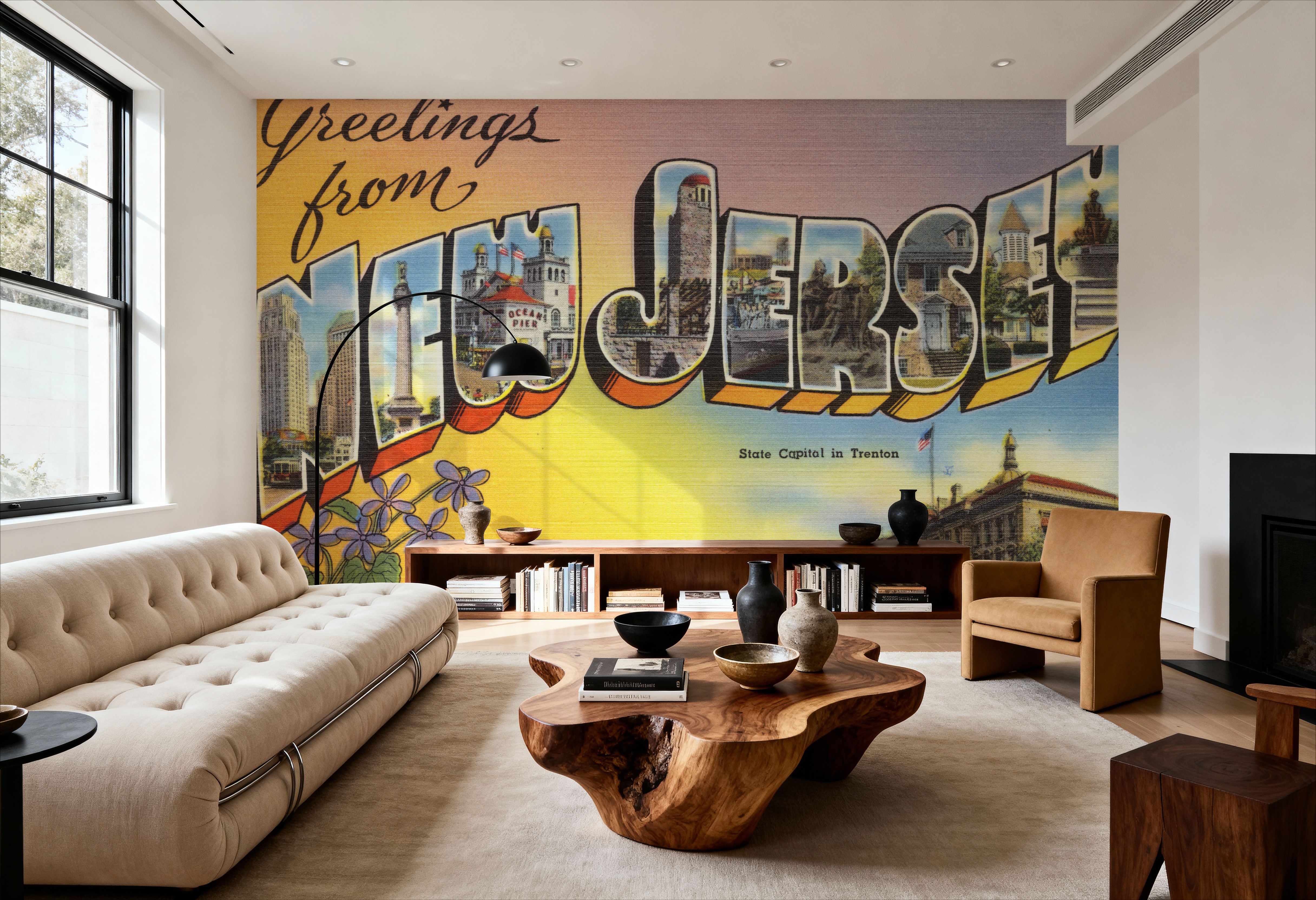 Greetings from New Jersey - Screenprint Postcard