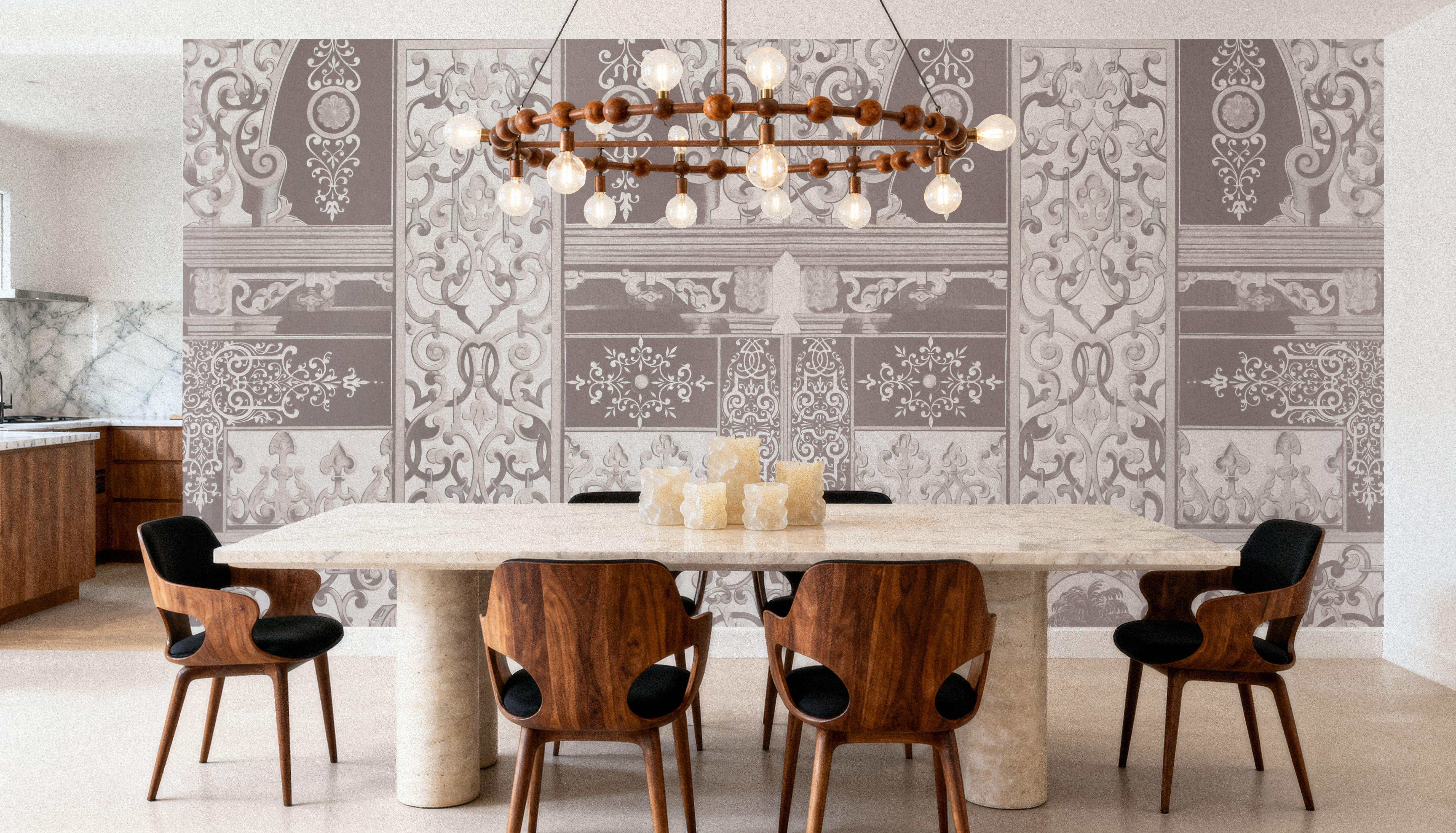 German Renaissance, Dusty Rose, Tapeten