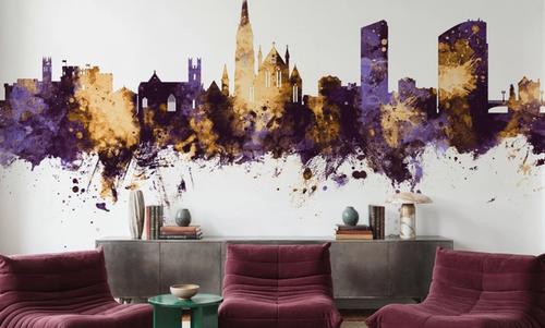 Limerick Ireland Skyline Purple & Gold