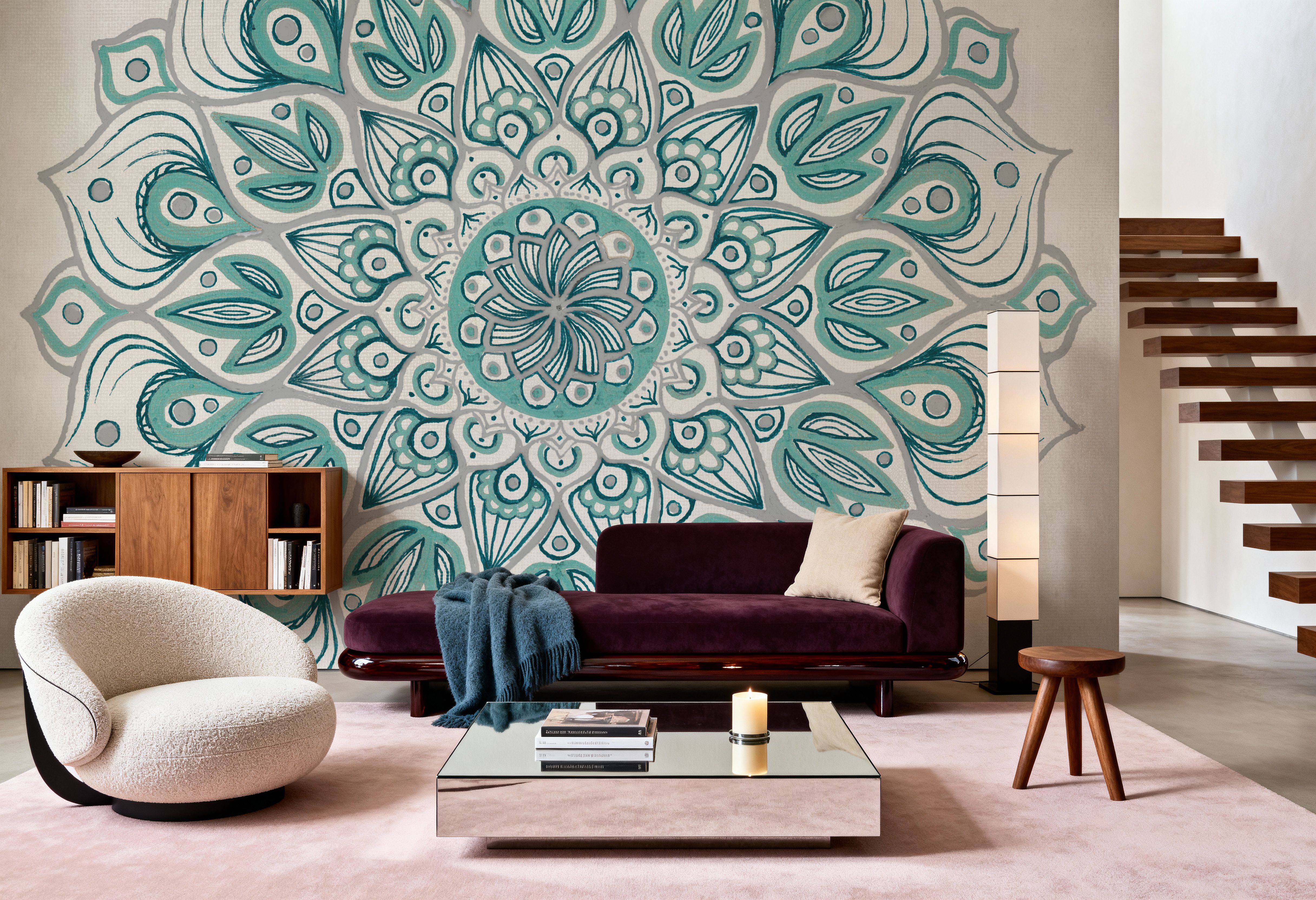 Spiral Mandala Teal