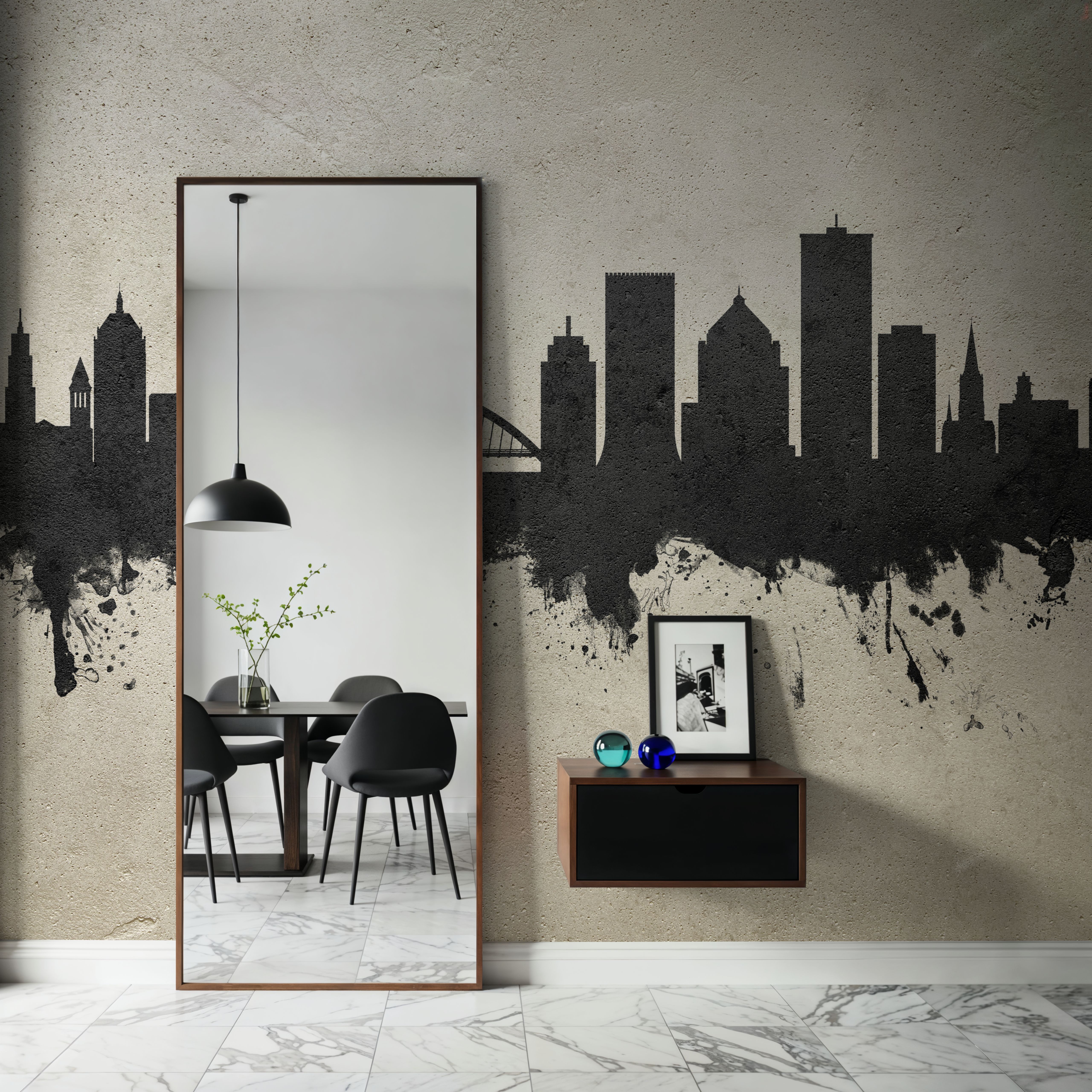 Rochester New York Skyline Concrete