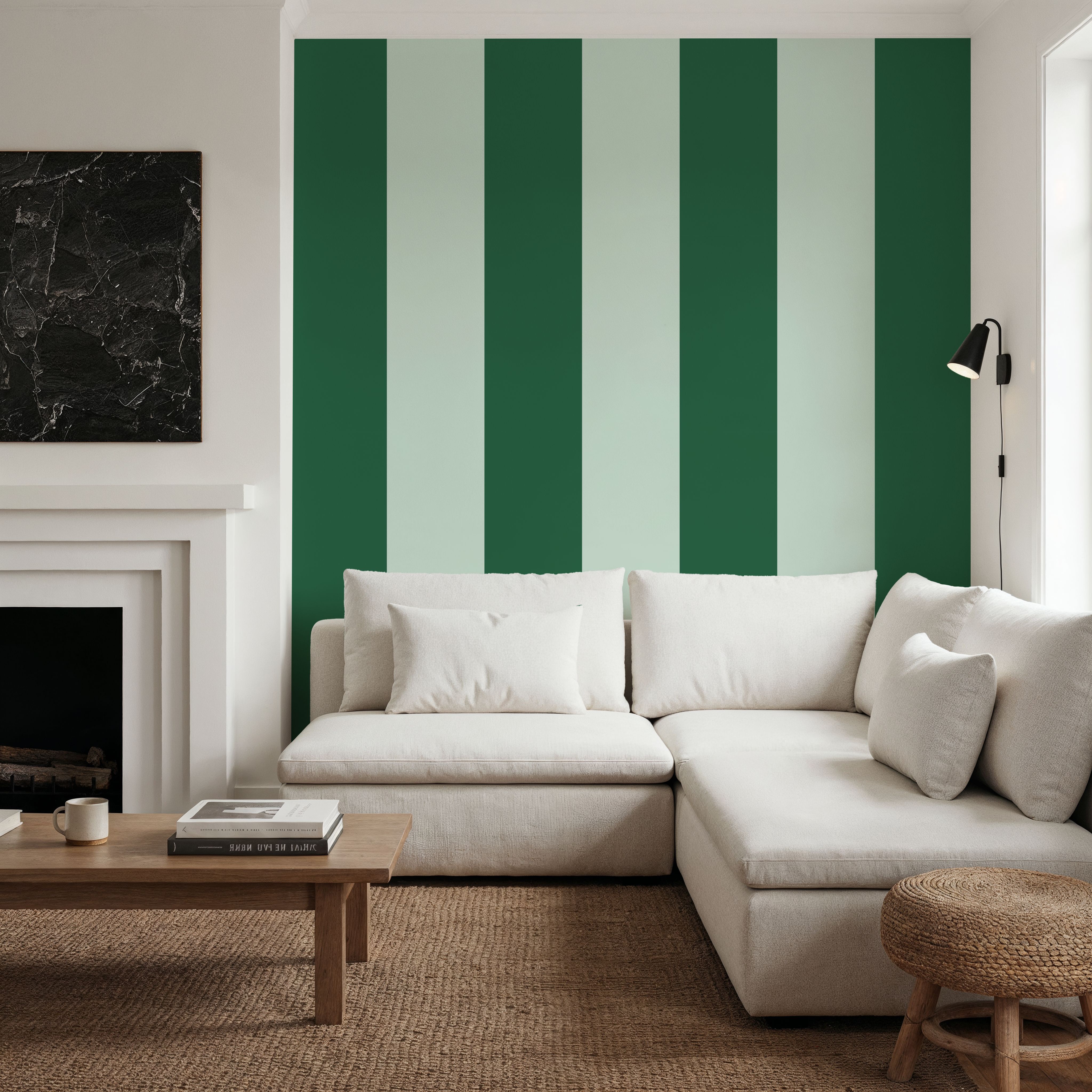 Circus Stripes, Green on Green