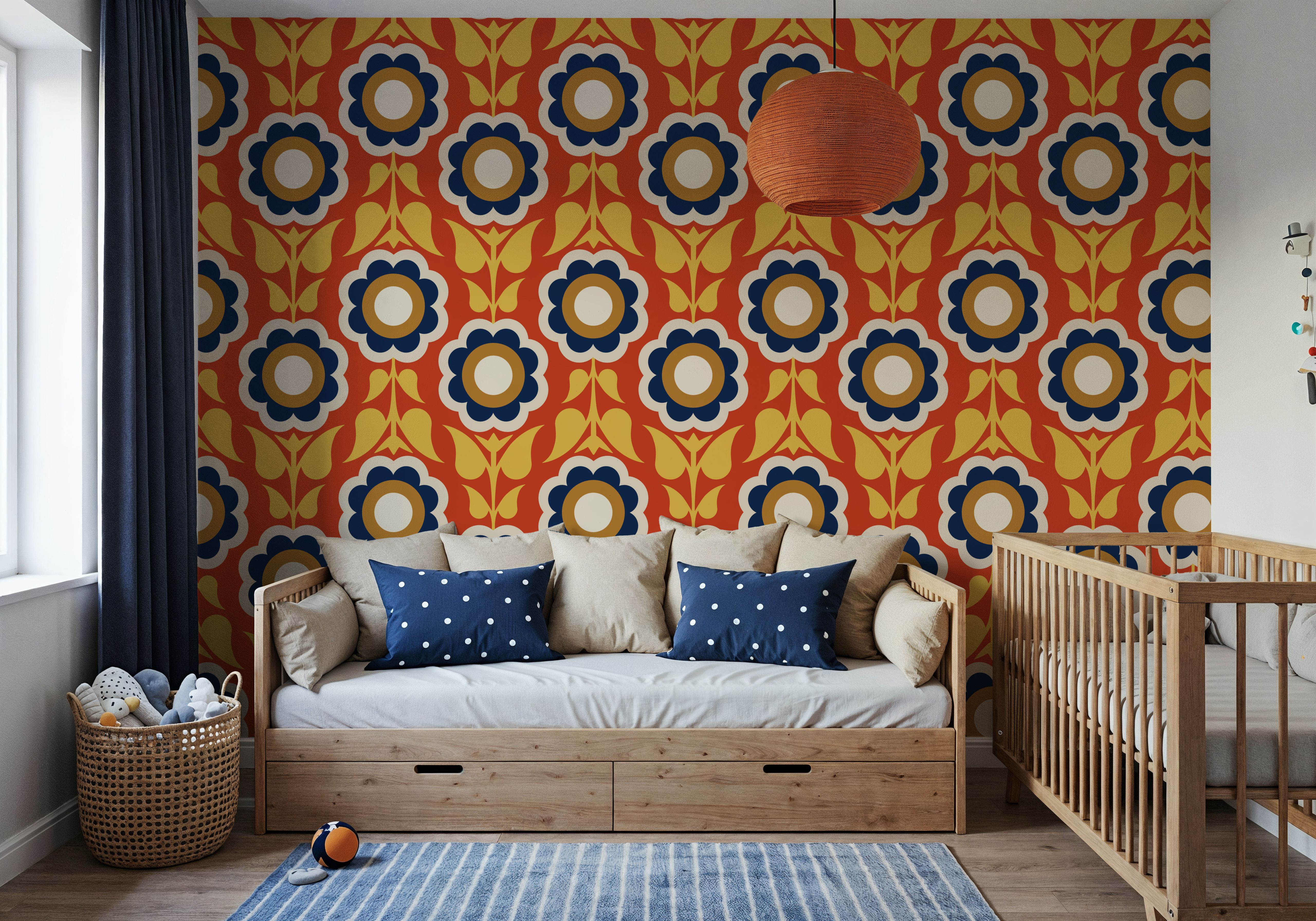 Retro Bold Blooms, Autumn