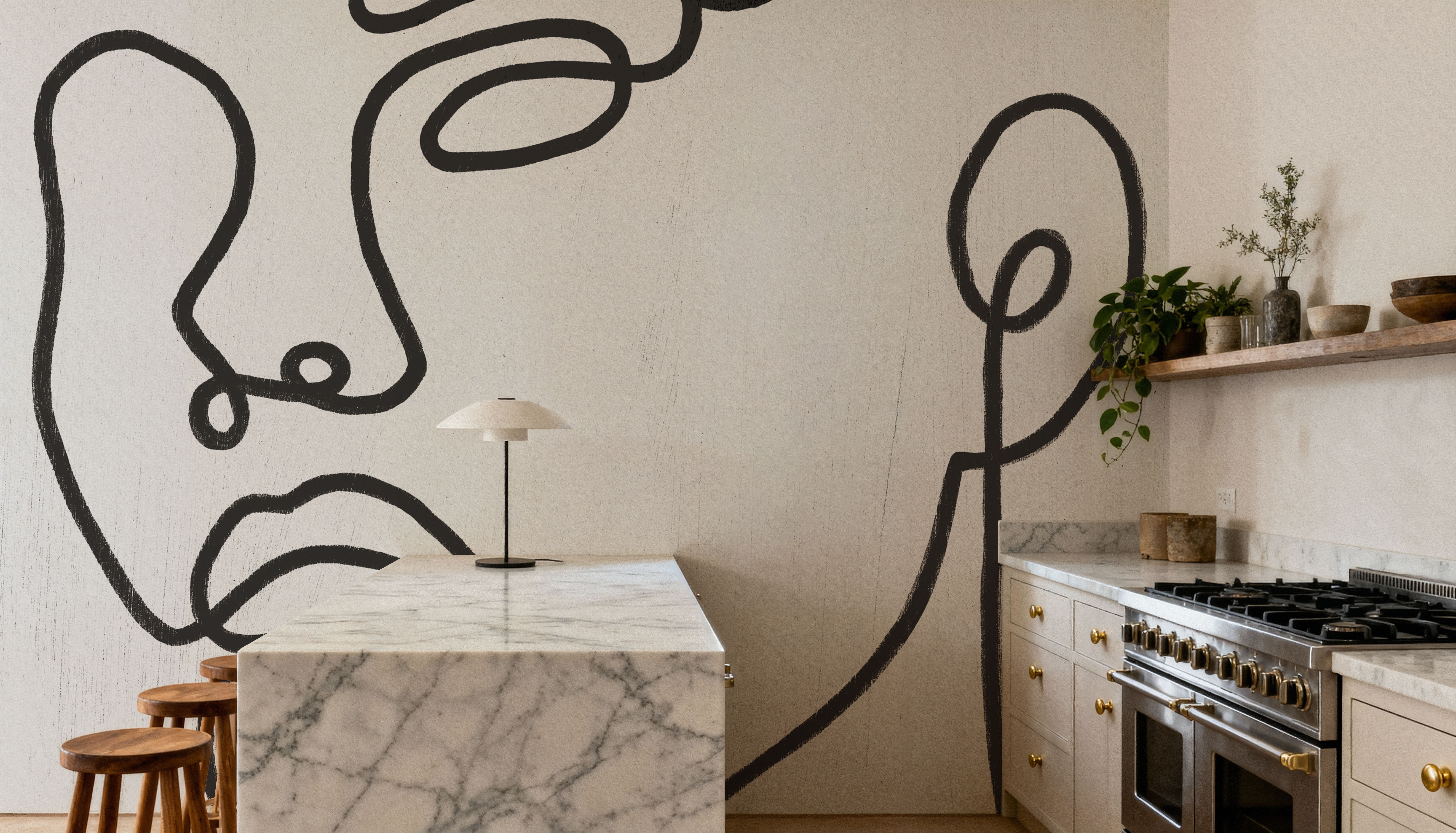 About Face II White, Carte da parati