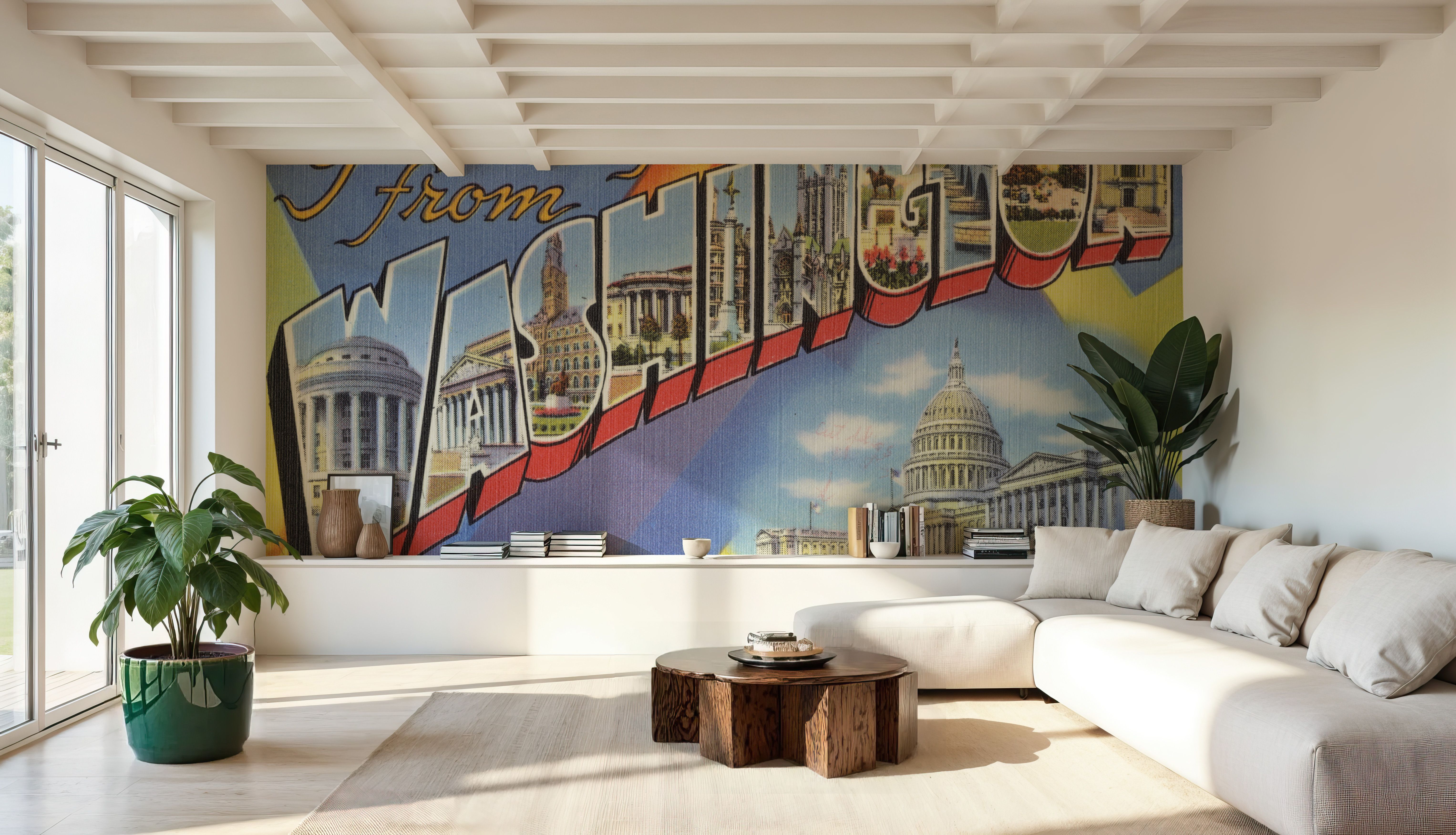 Greetings from Washington - Screenprint Postcard