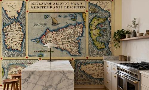 Old Map of Mediterranean Islands, 1570