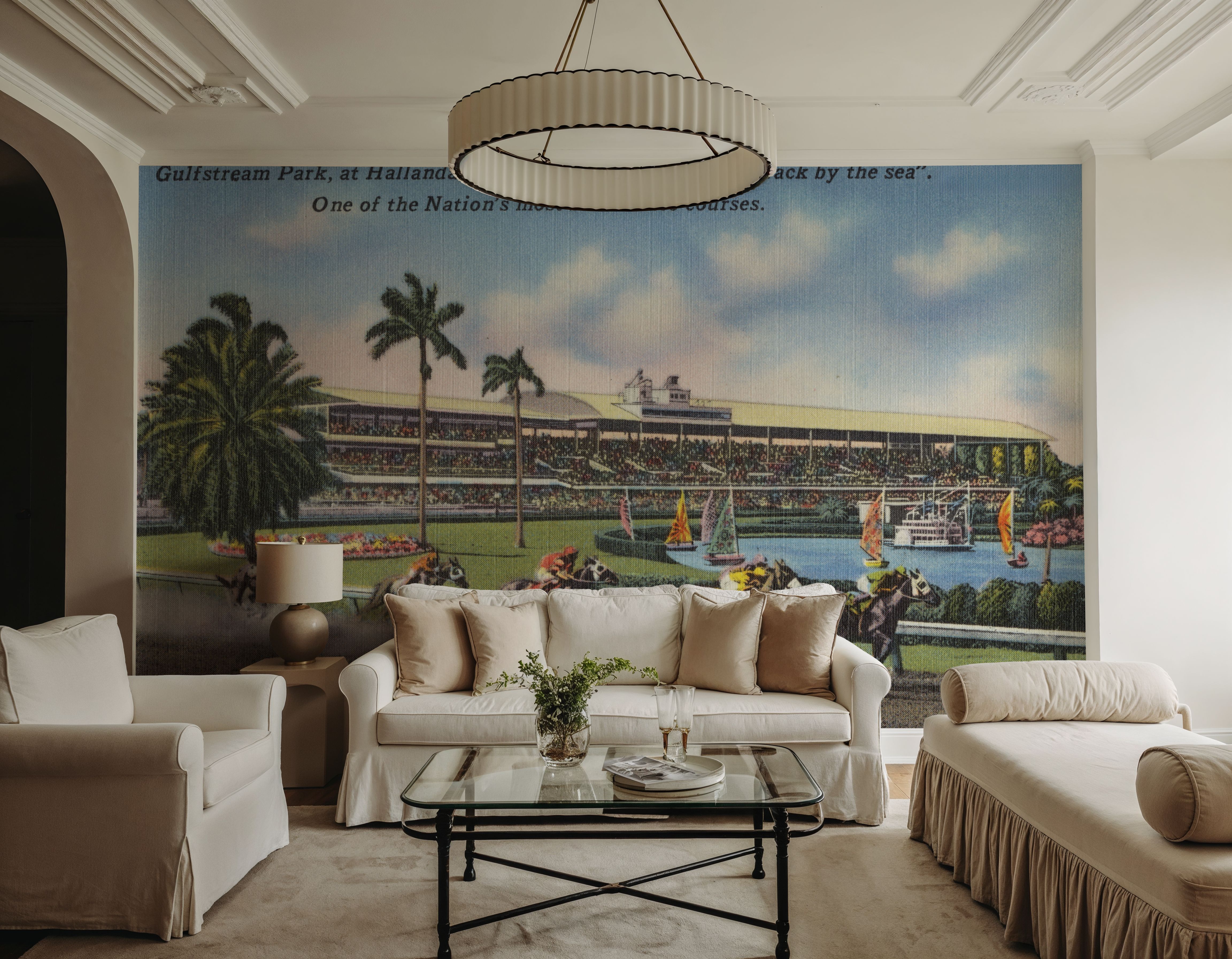 Greetings from Gulfstream Park - Screenprint Postcard