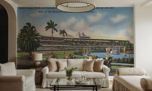 Greetings from Gulfstream Park - Screenprint Postcard