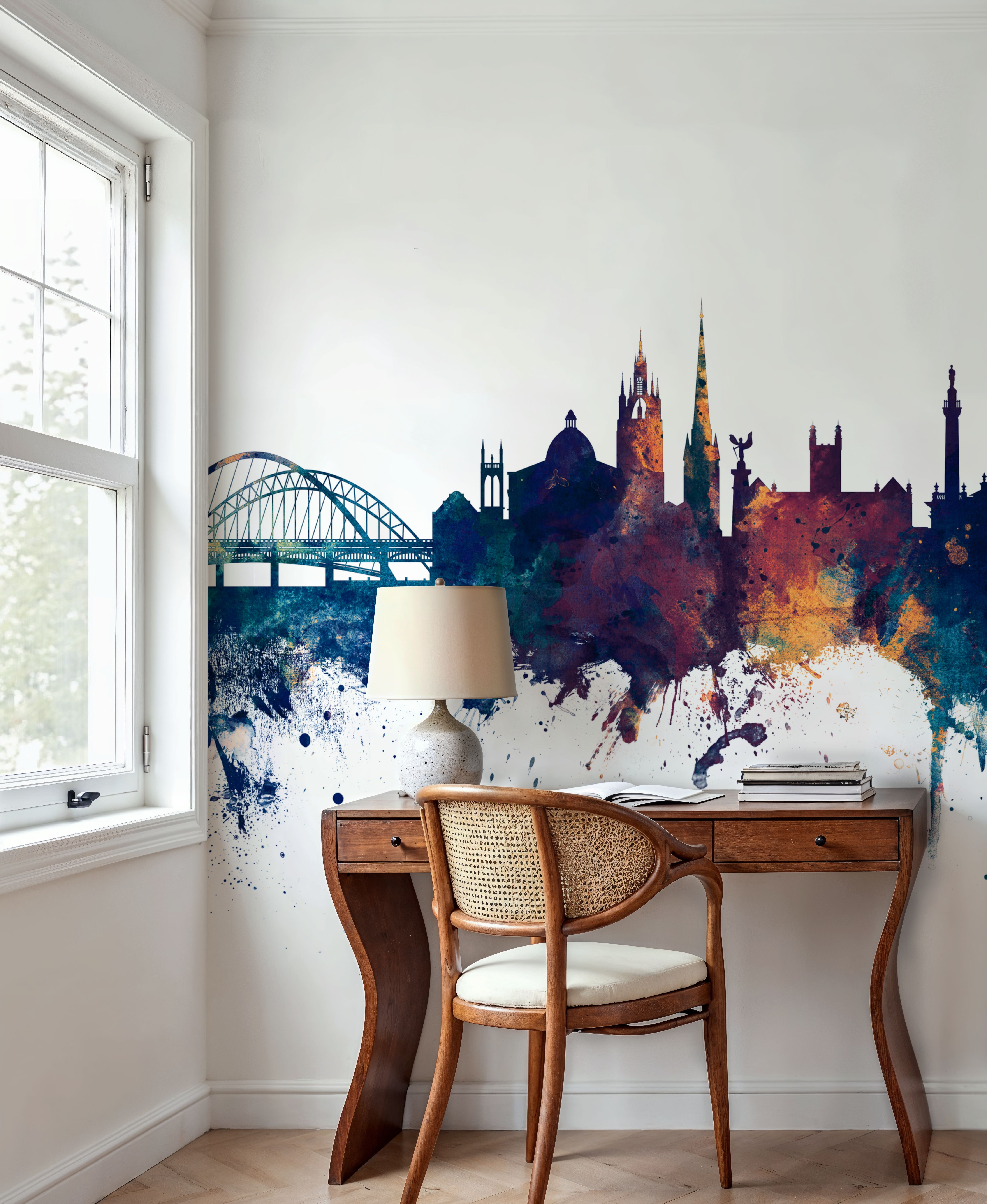 Newcastle England Skyline Blue & Bronze