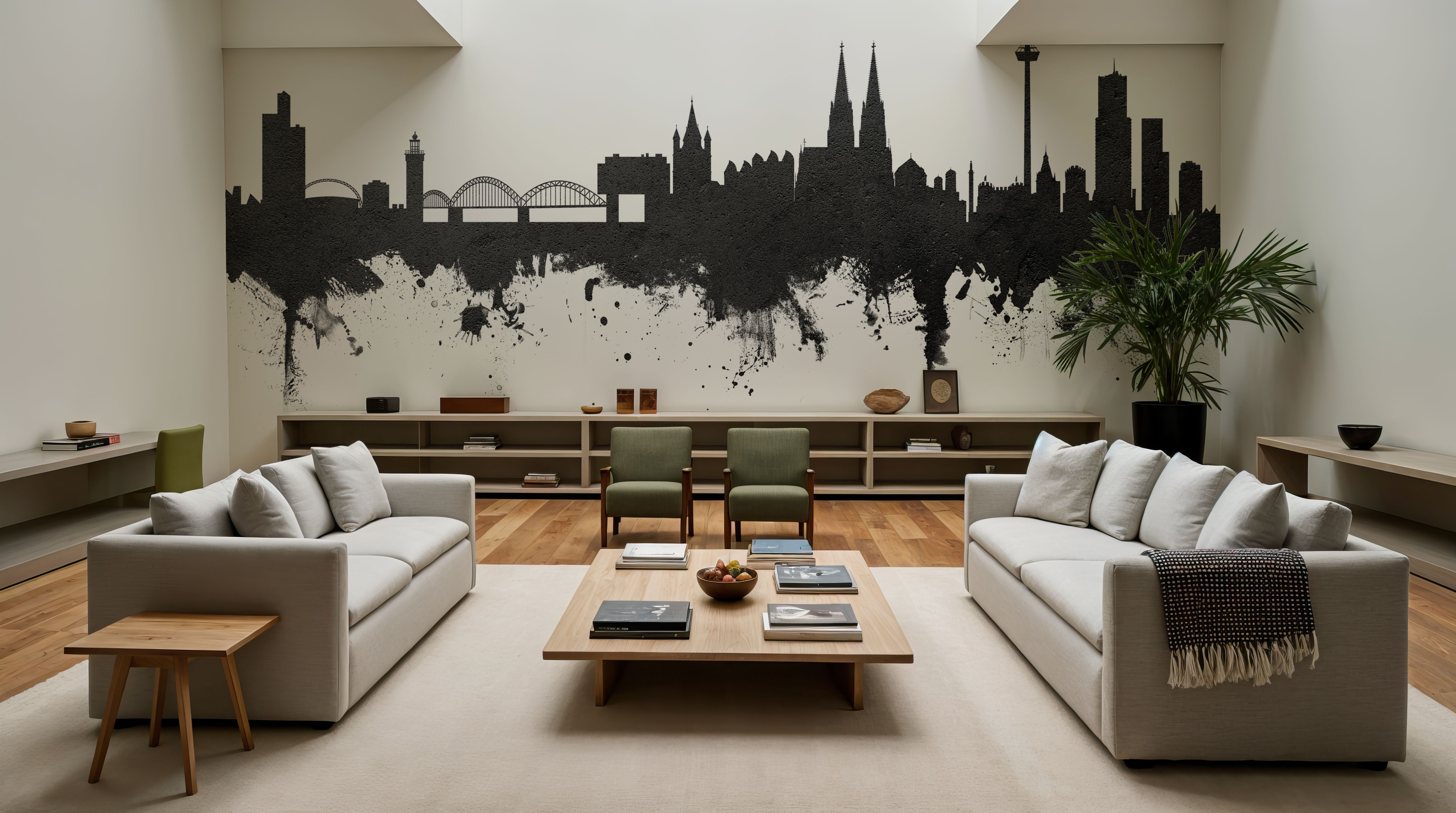 Cologne Germany Skyline Black & White