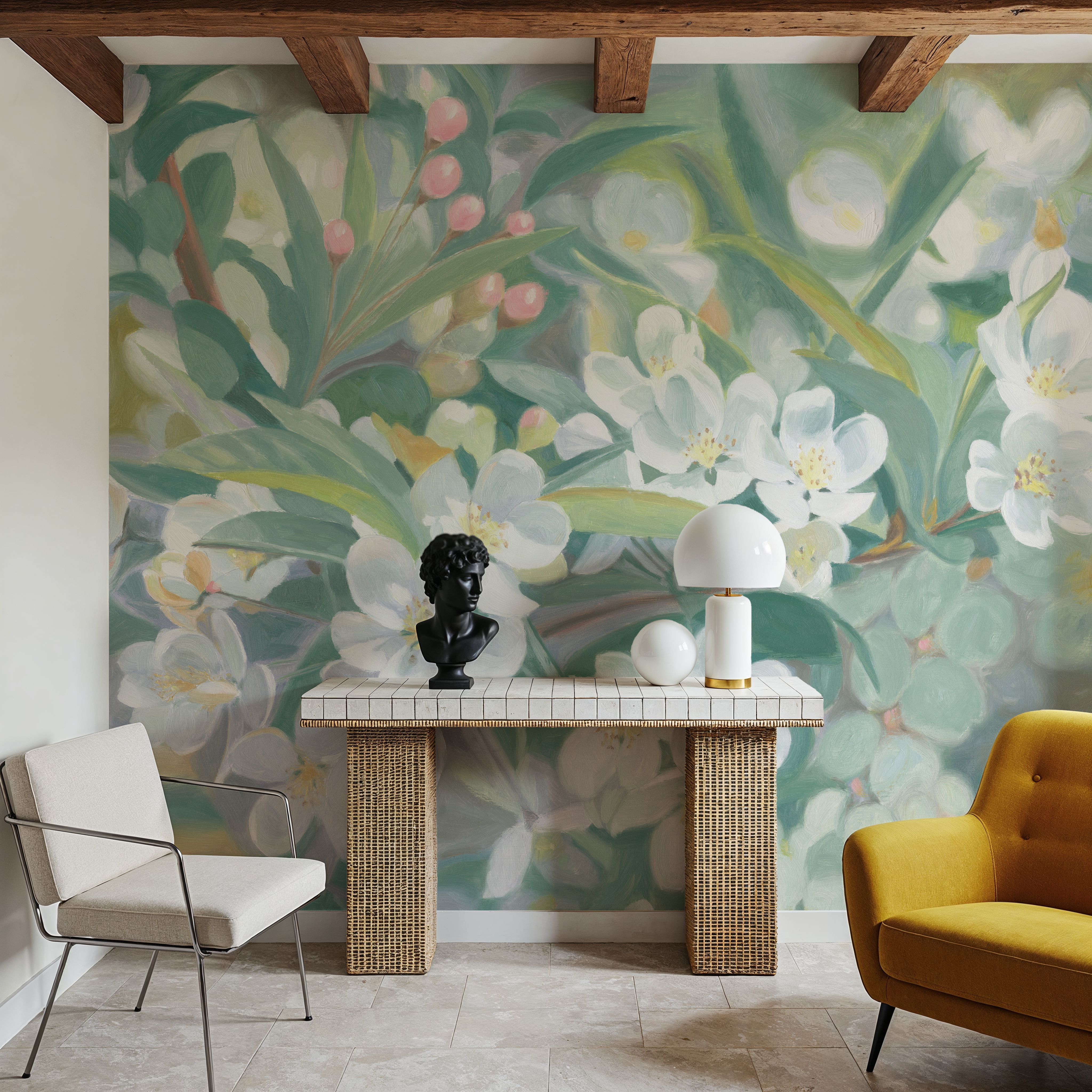 White Blossoms in Focus