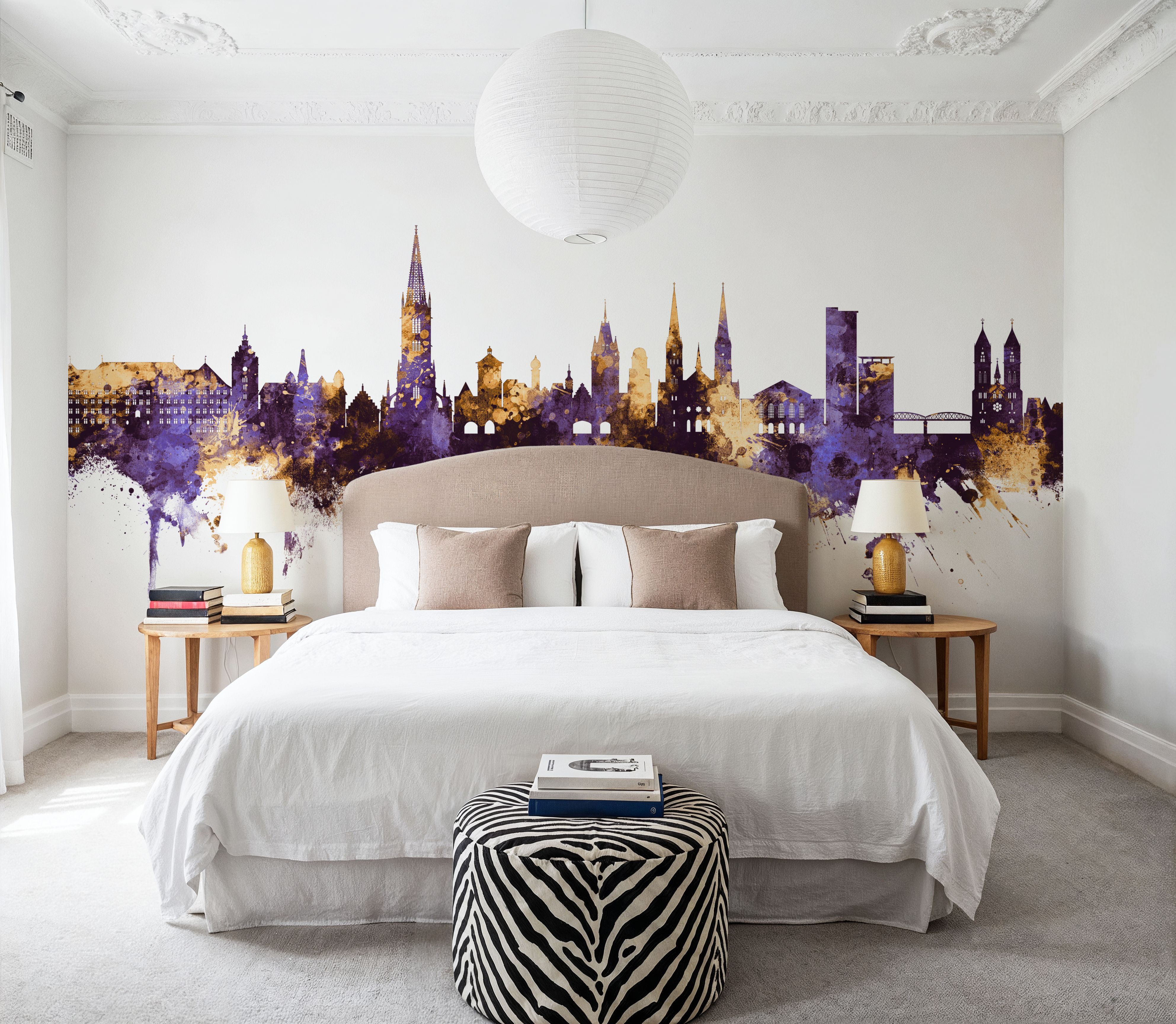 Freiburg Germnay Skyline Purple & Gold