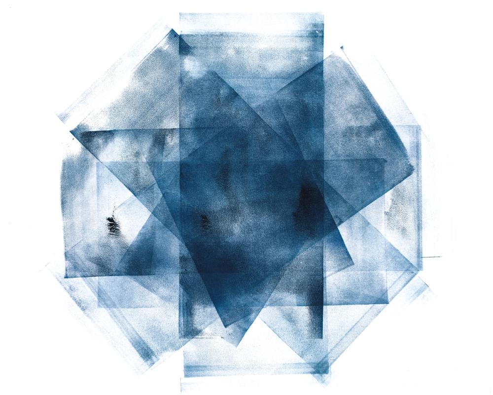 Blue Geometric Abstract Star