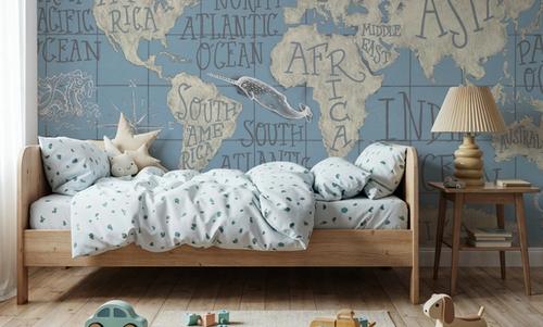 Mythical Map I Blue