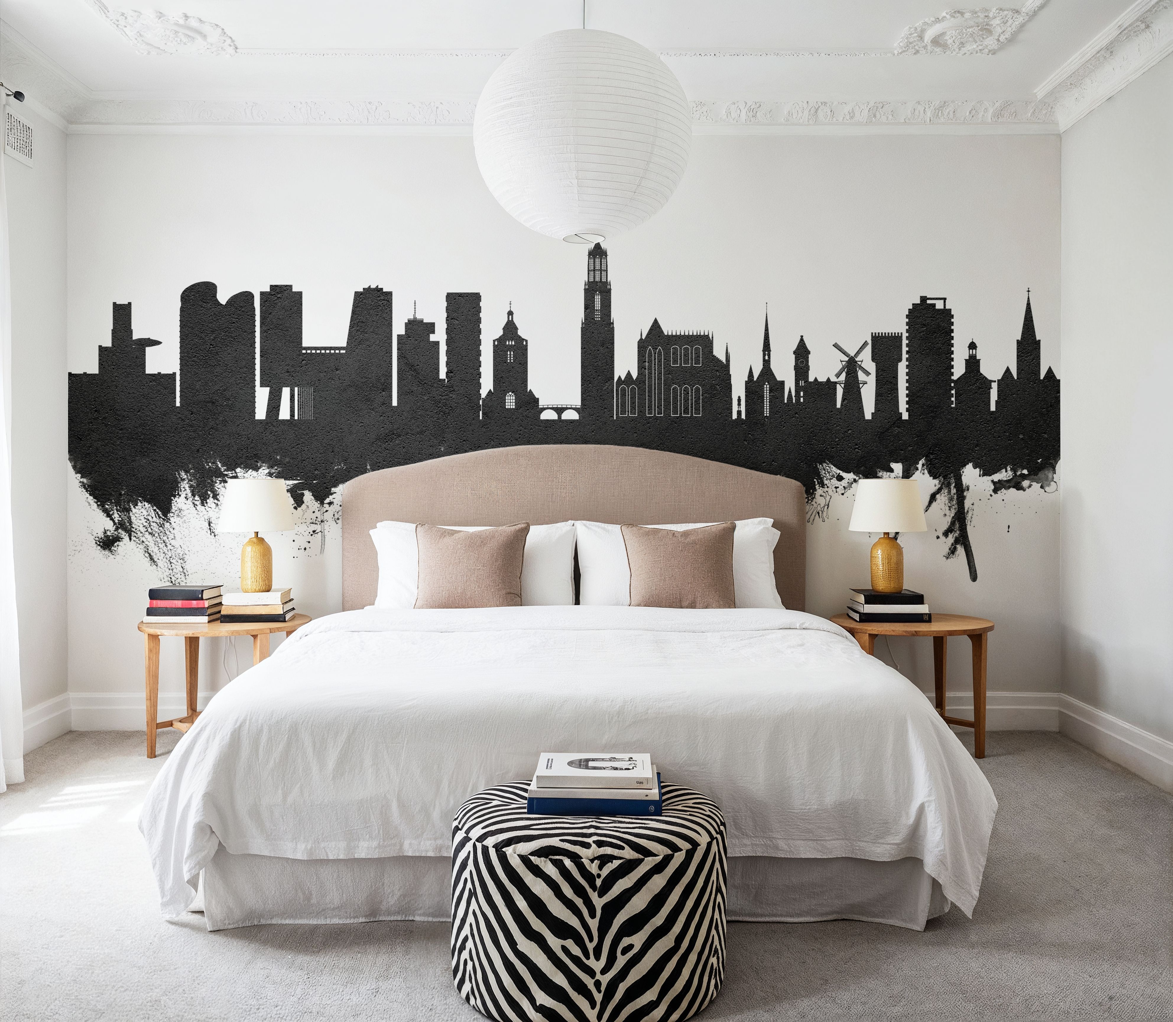 Utrecht The Netherlands Skyline Black & White