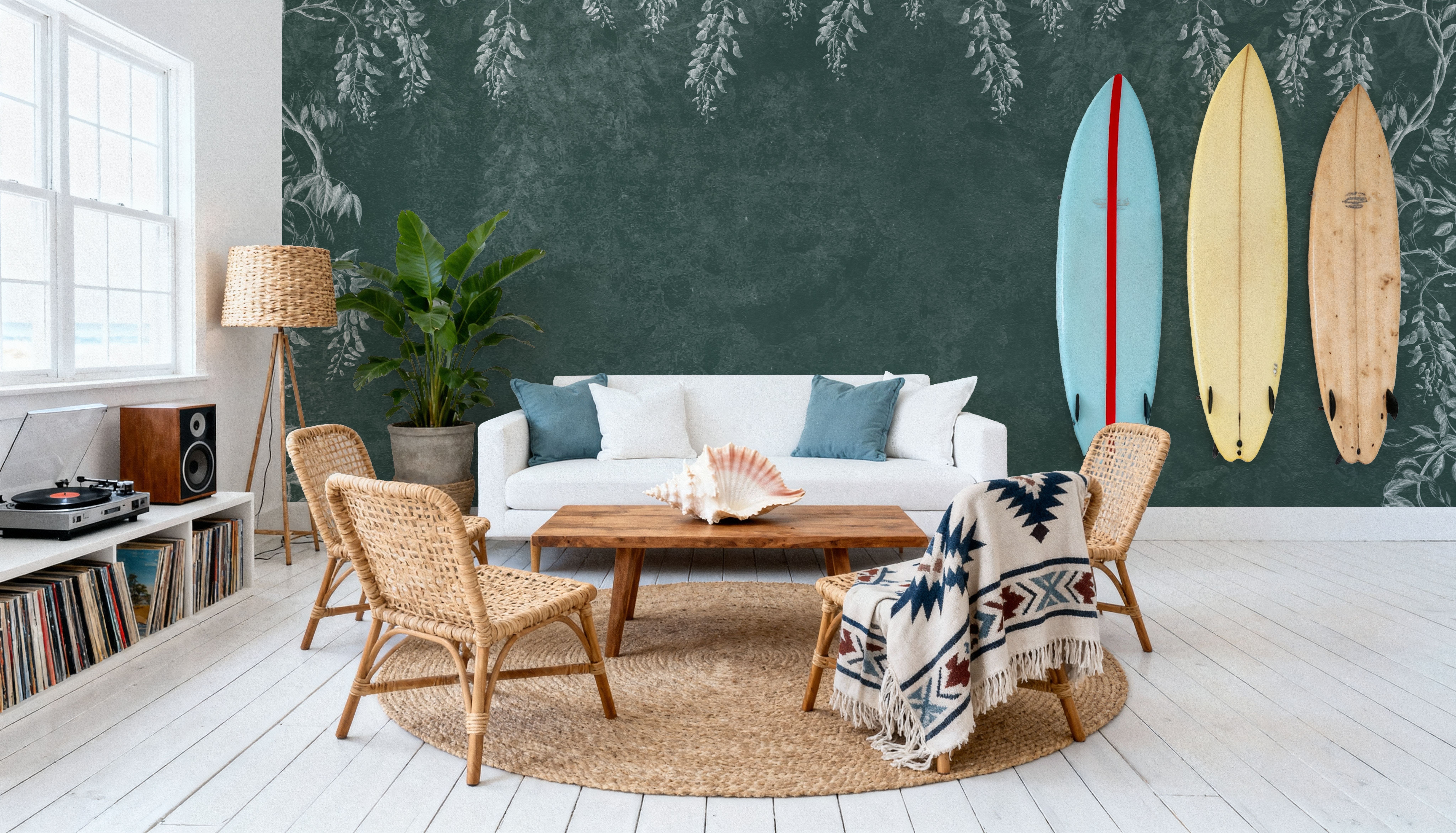 Welcome to our Theatre, Bottle Green, Papier peint