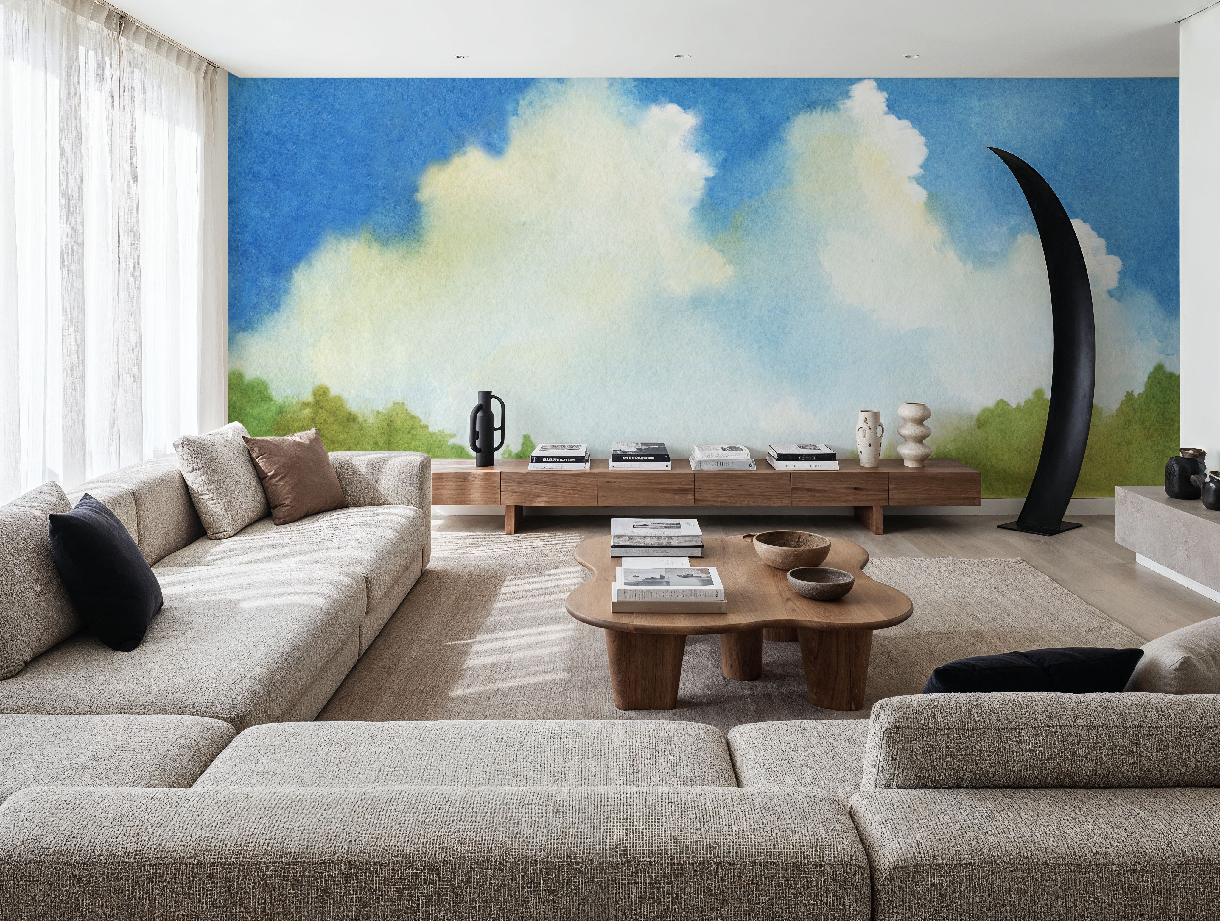 Cloudy Landscape Painting