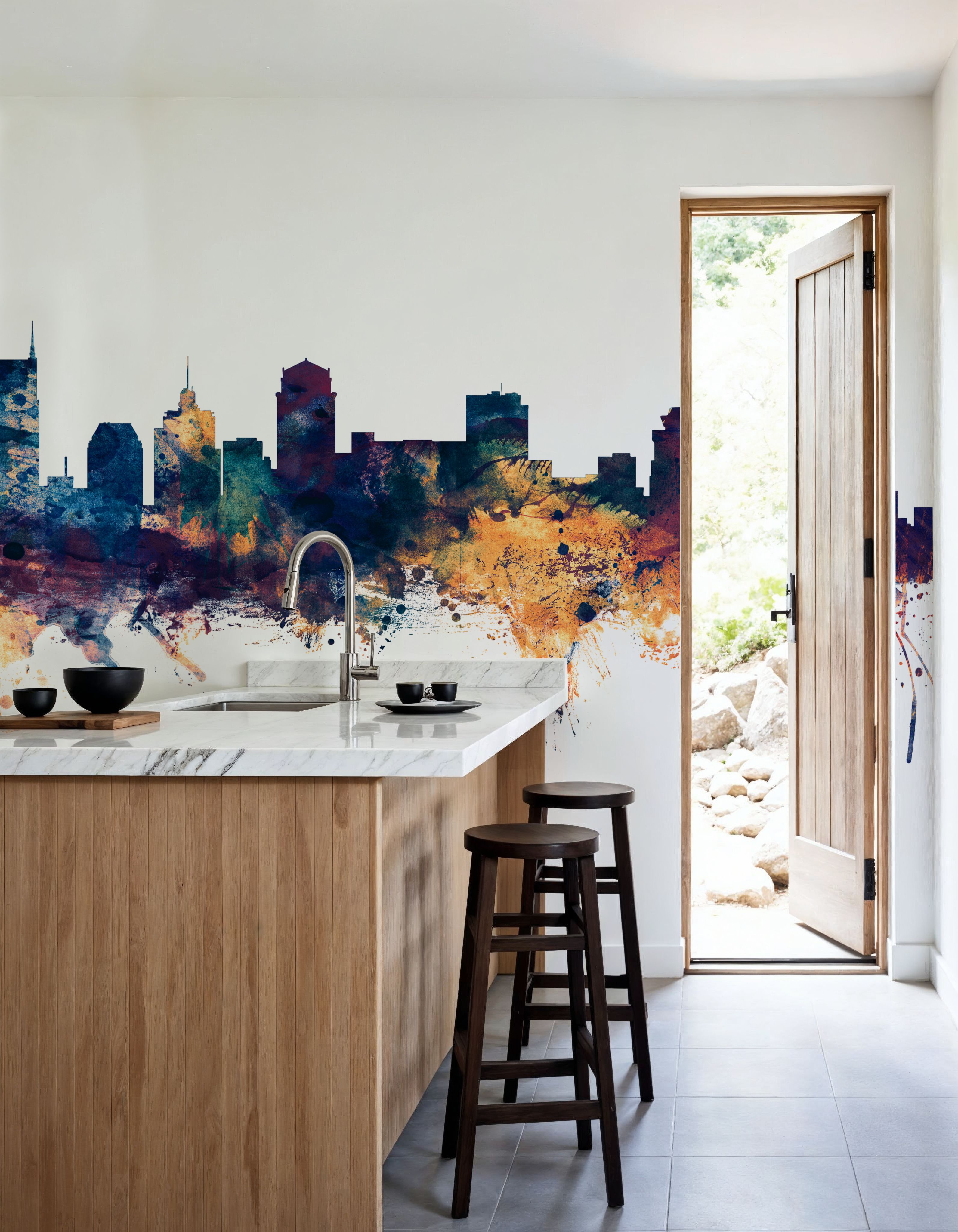 Nashville Tennessee Skyline Blue & Bronze