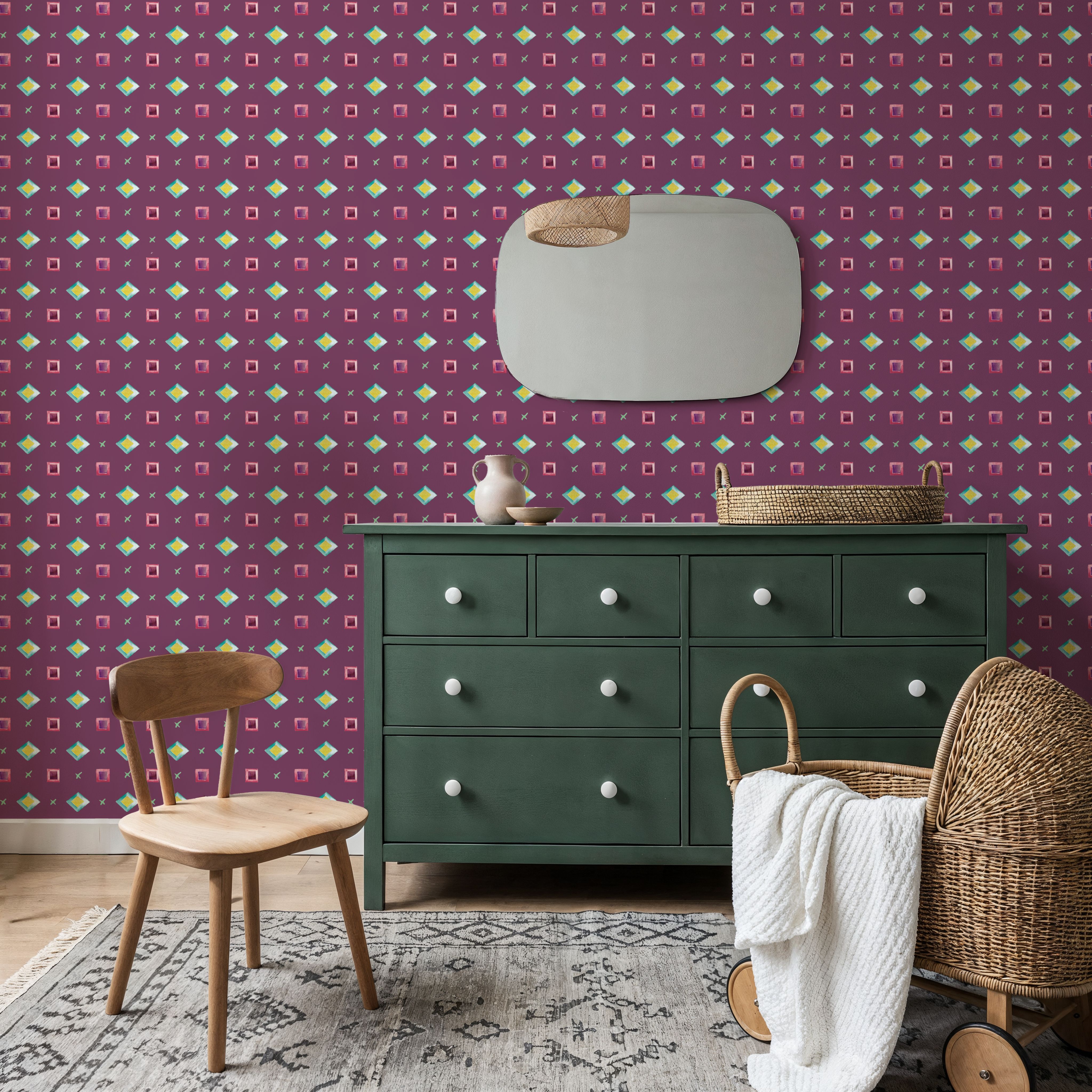 Boho Symbols Purple