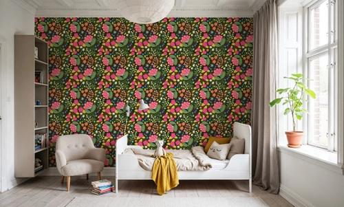 Happy Flowers, Pine Green