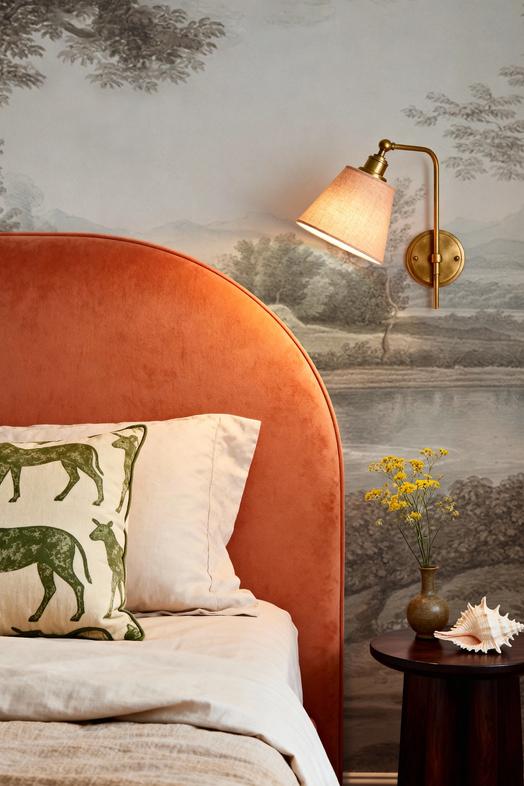 Riverbank Oak Landscape, Vintage