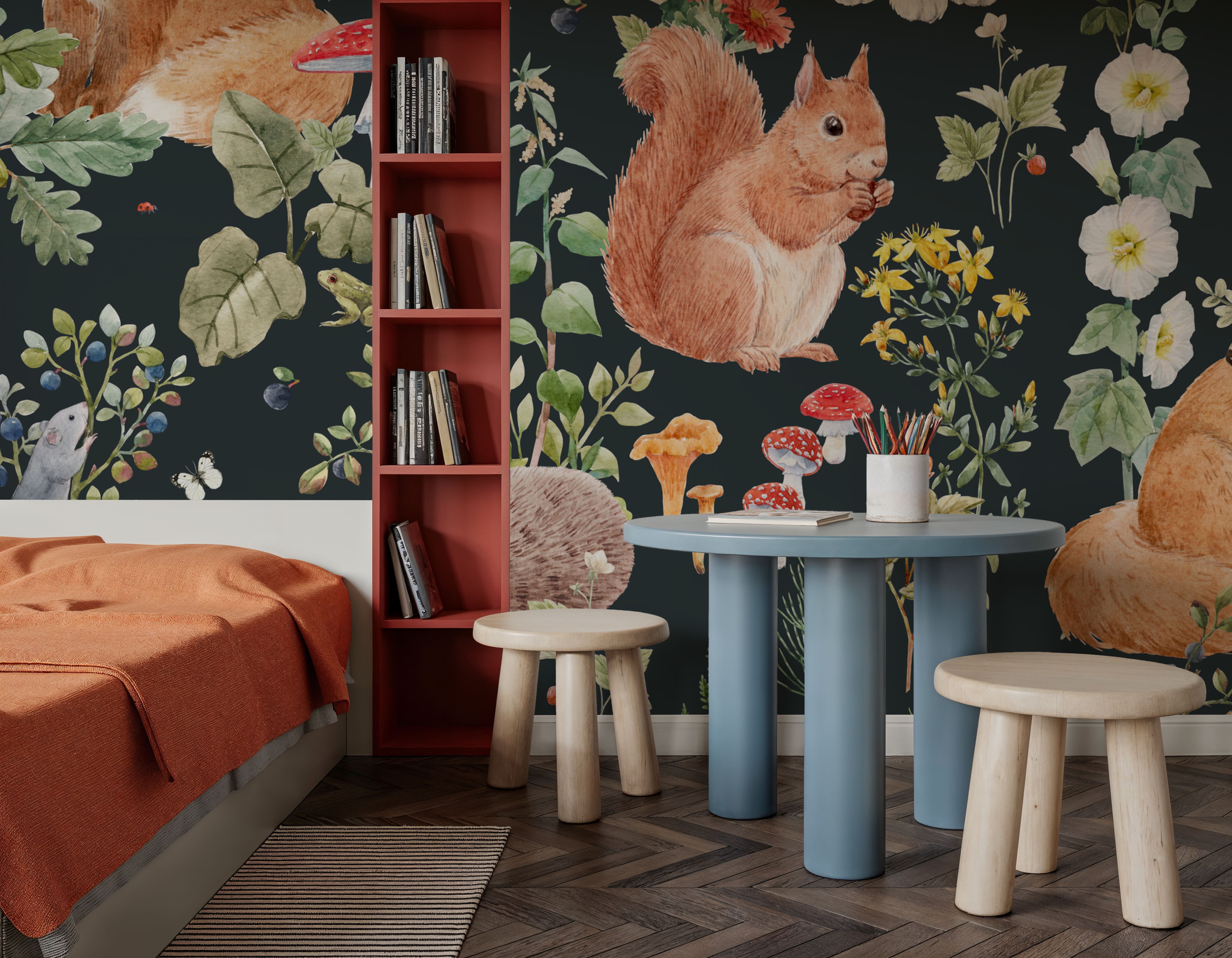 Baby Animals Nordic Fauna, Dark Blue