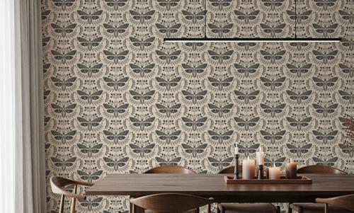 Deaths Head Moth Small, Grey