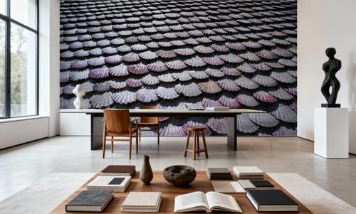 Mauve Seashell Mosaic