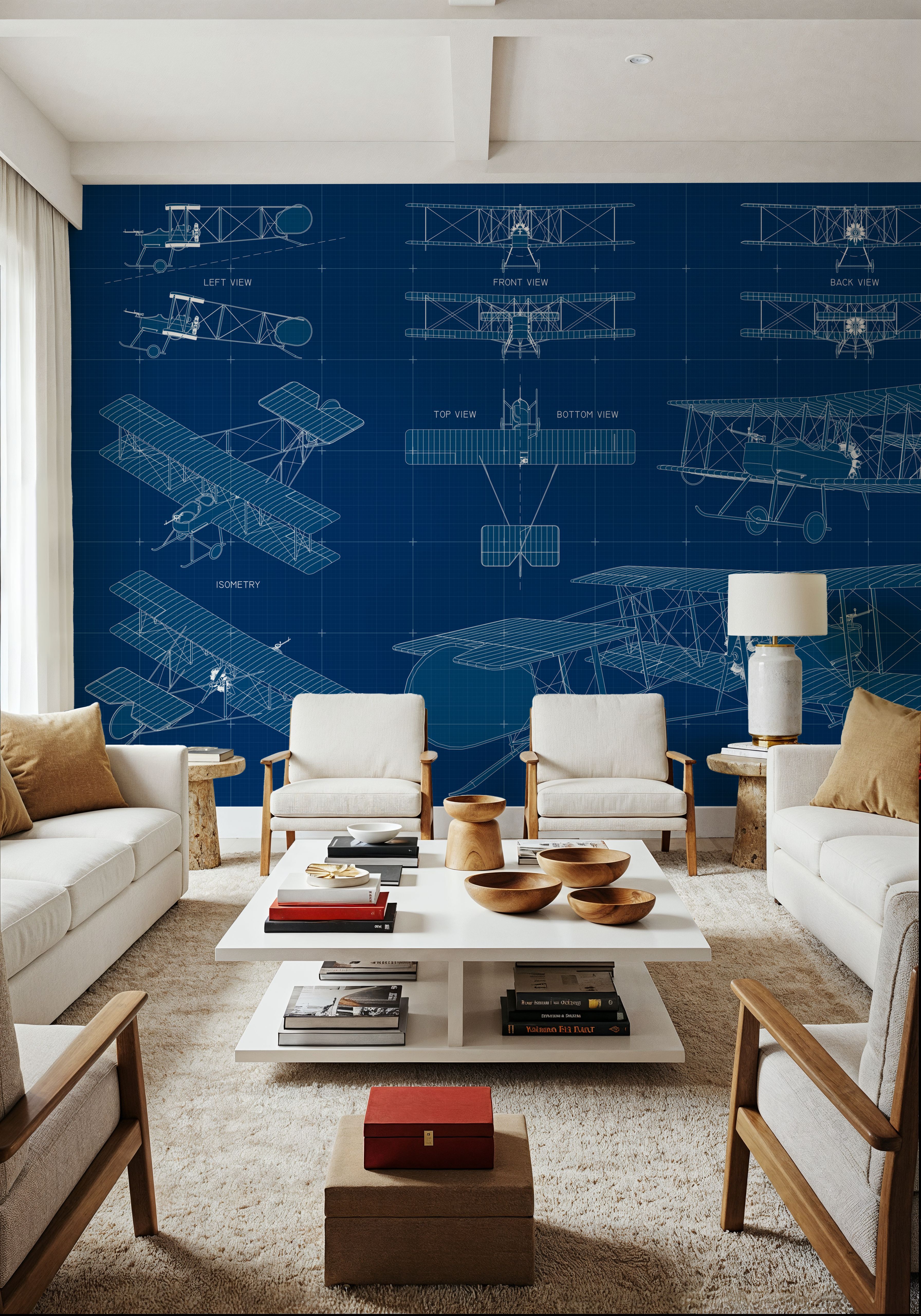 Single Biplane Blueprint