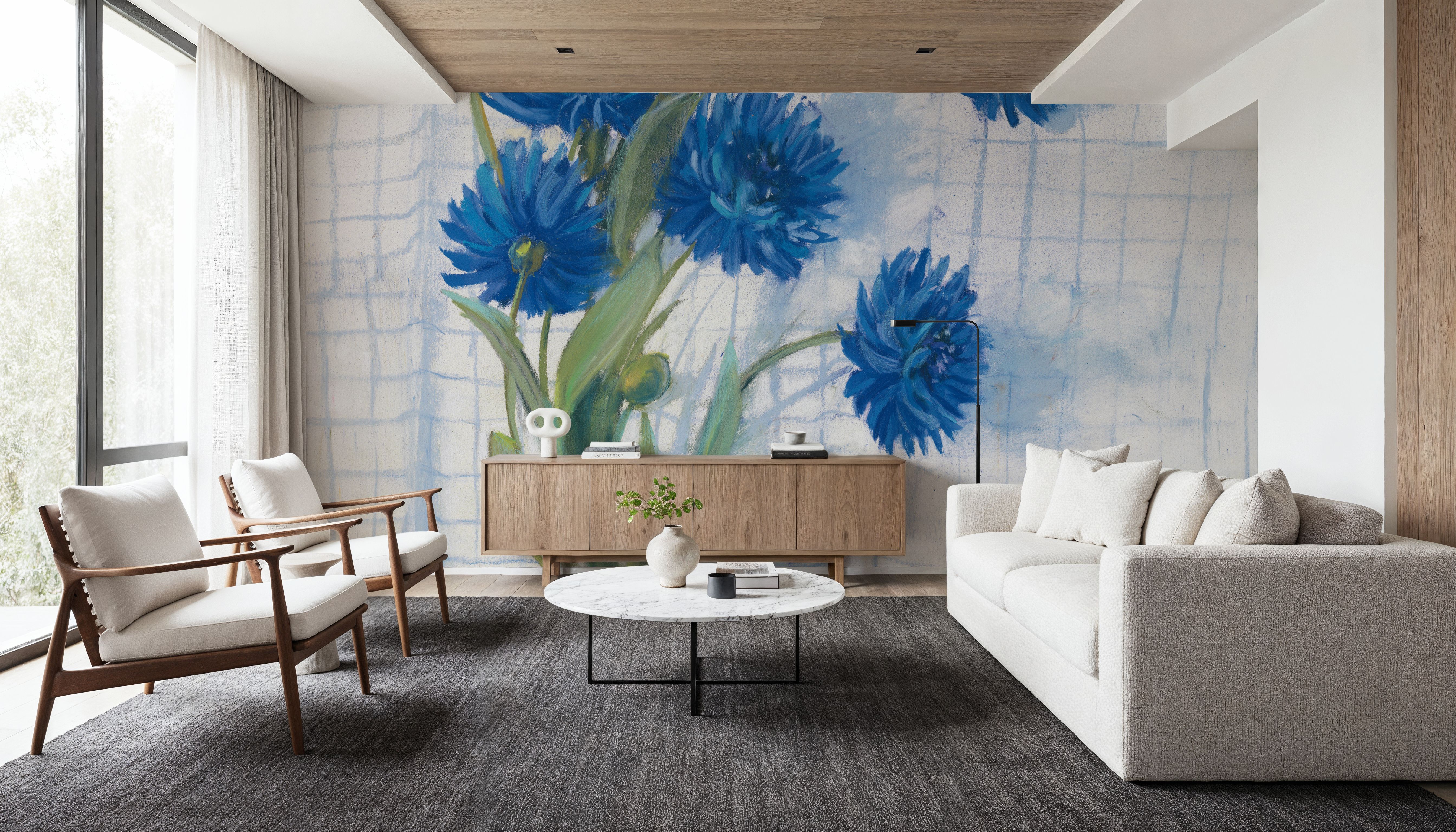 Cornflowers on Linen