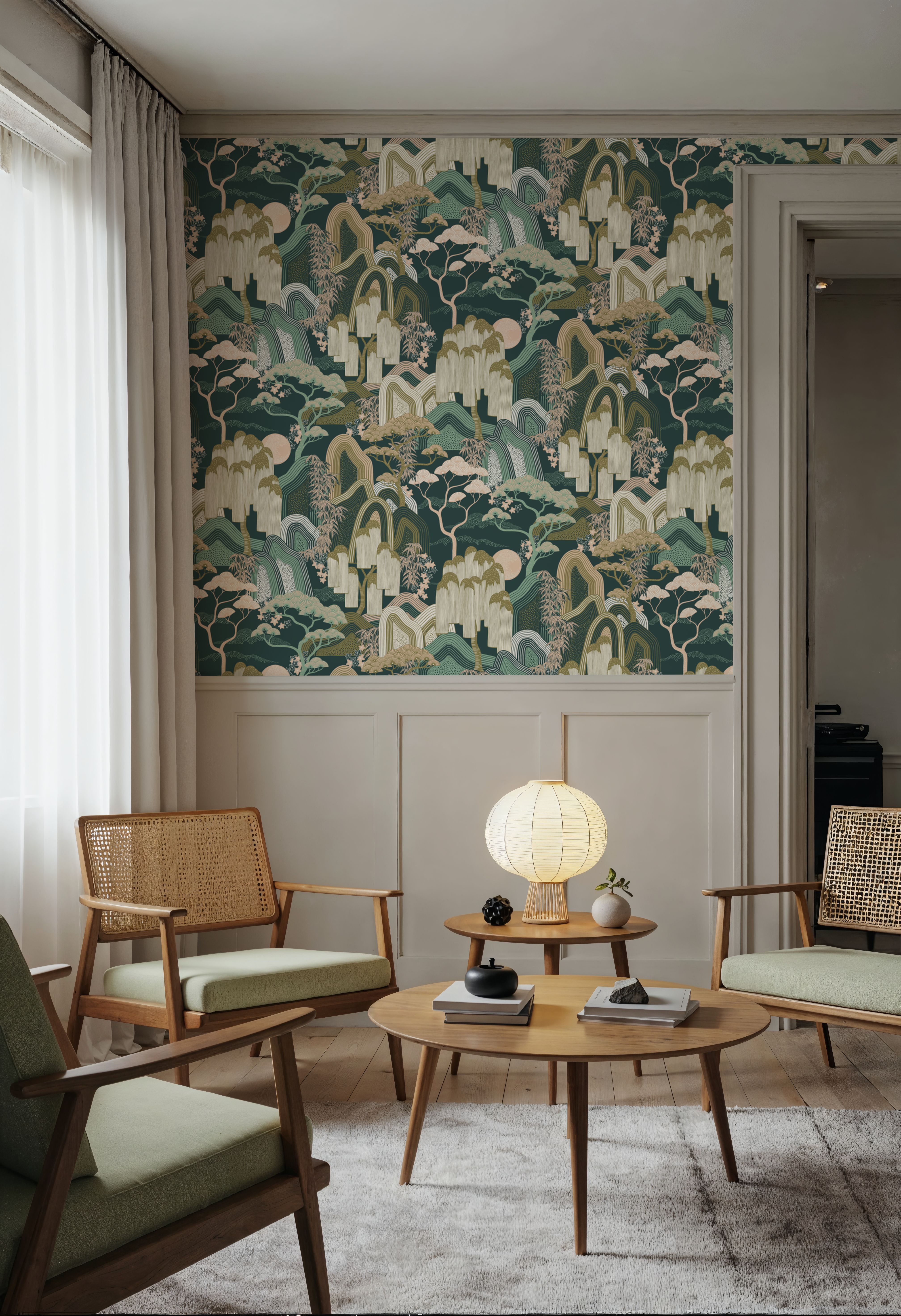 Whispers of the Mountain Pattern, Green