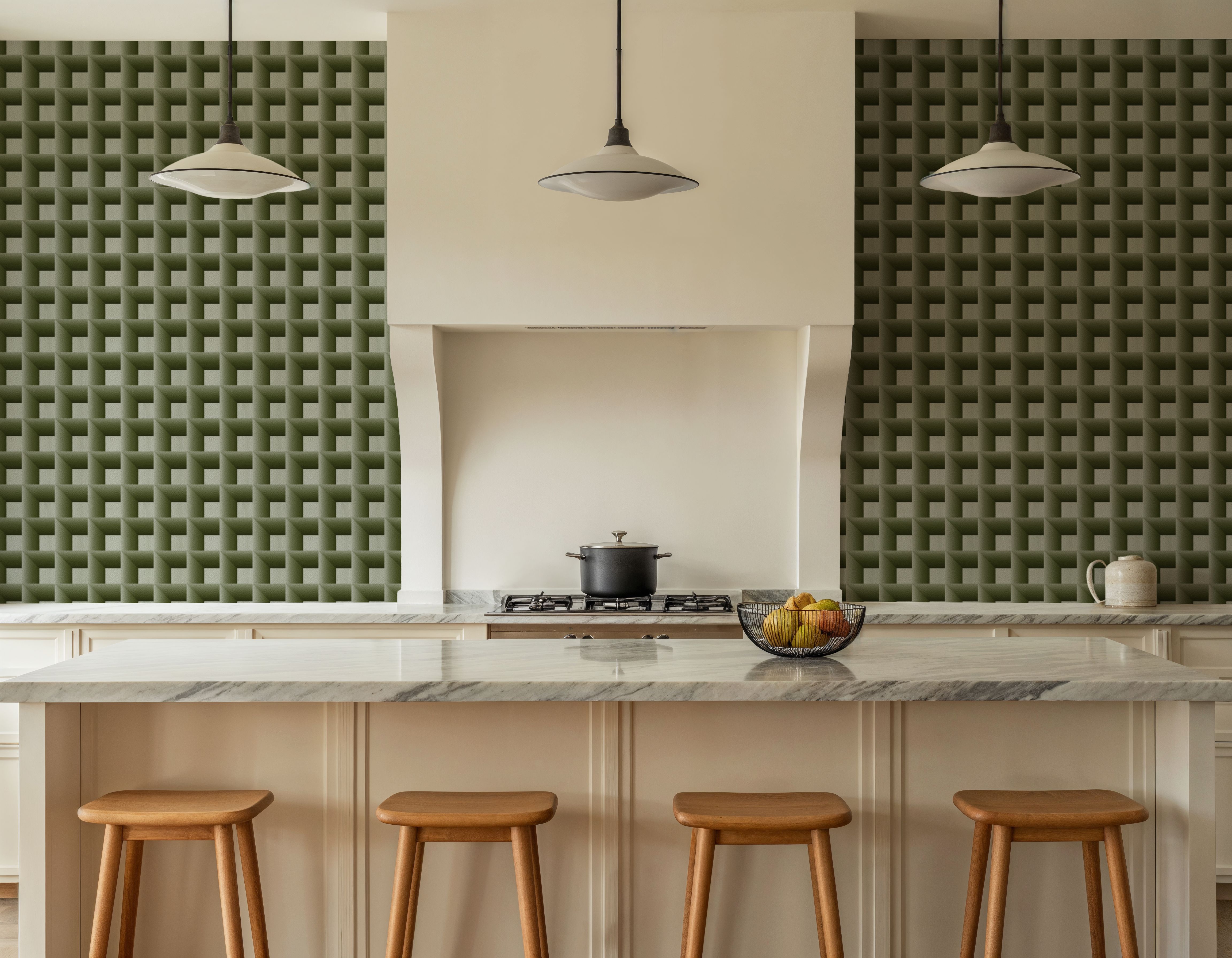 Decorative Cubes, Forest Green