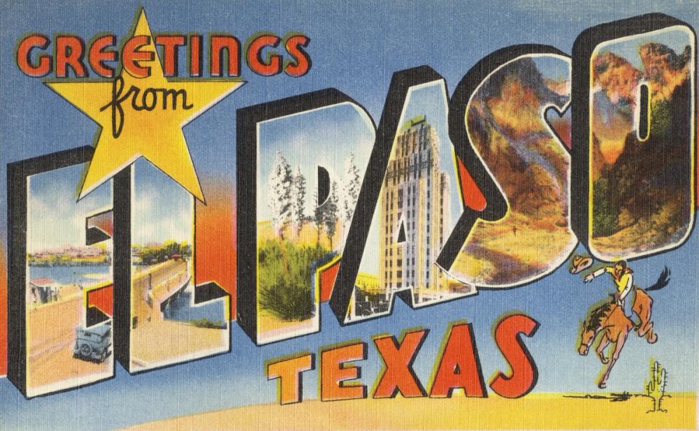 Greetings from El Paso - Screenprint Postcard
