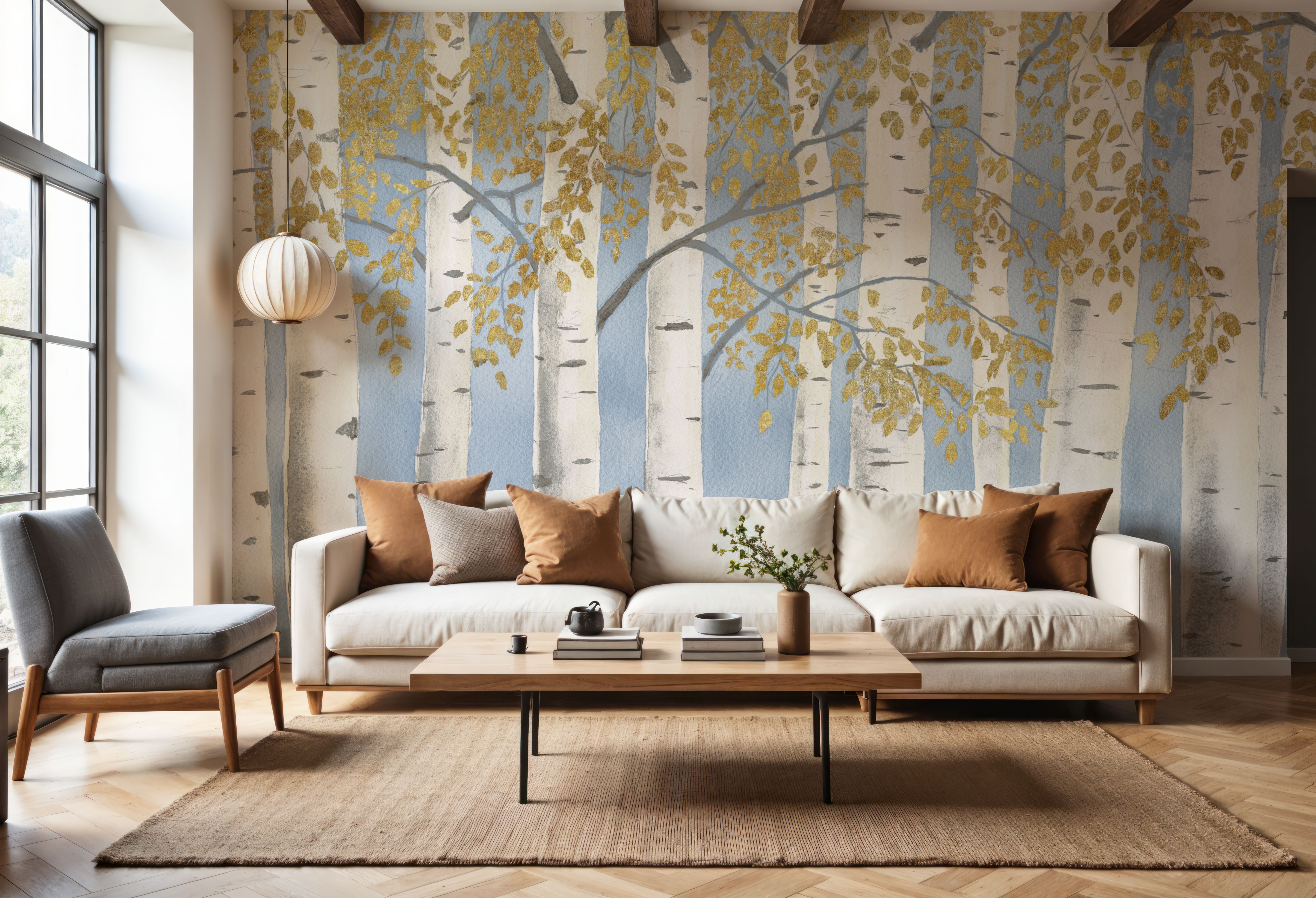 Fresh Forest Light Blue Gold