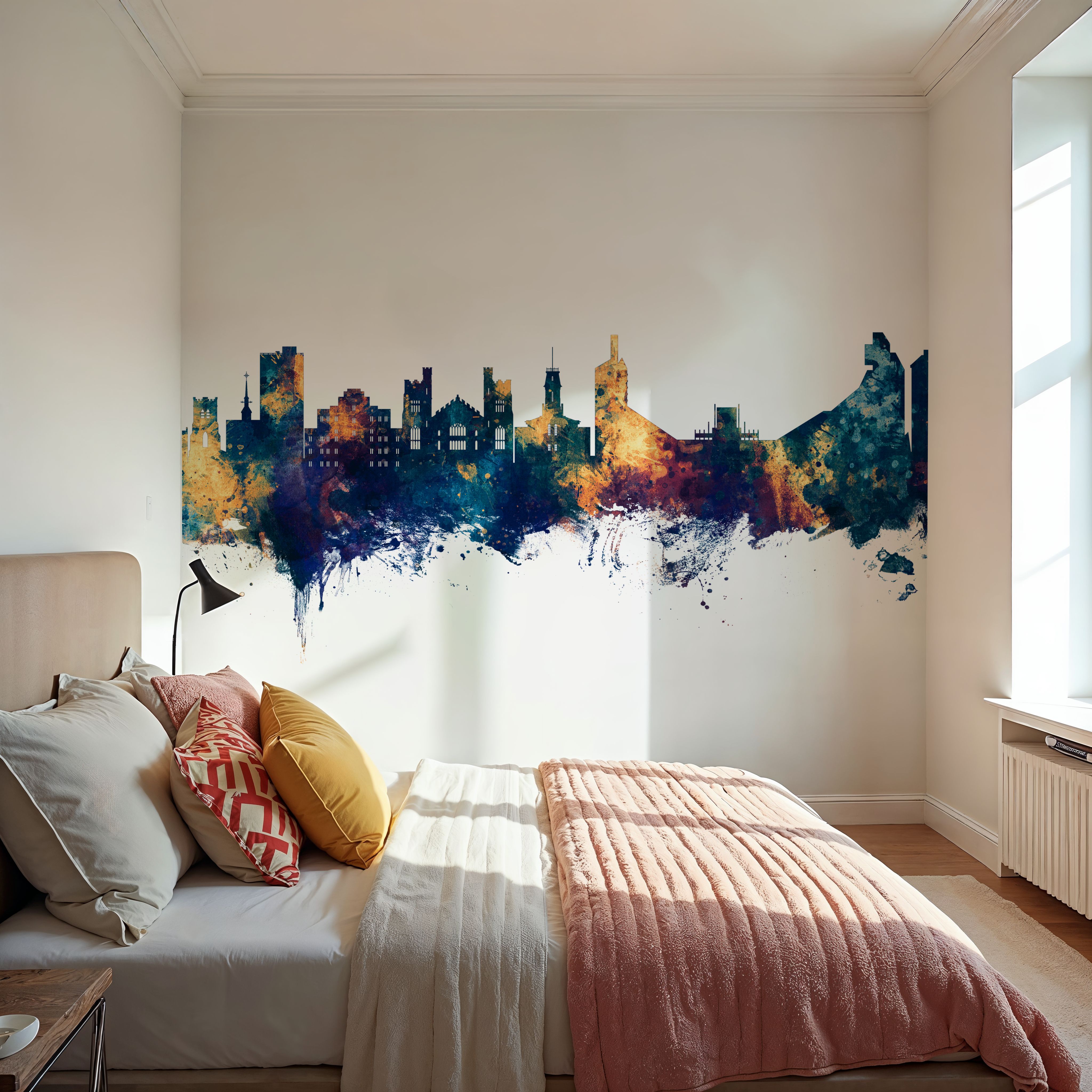 Boulder Colorado Skyline Blue & Bronze