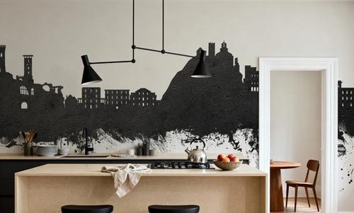 Monterosso al Mare Italy Skyline Black & White
