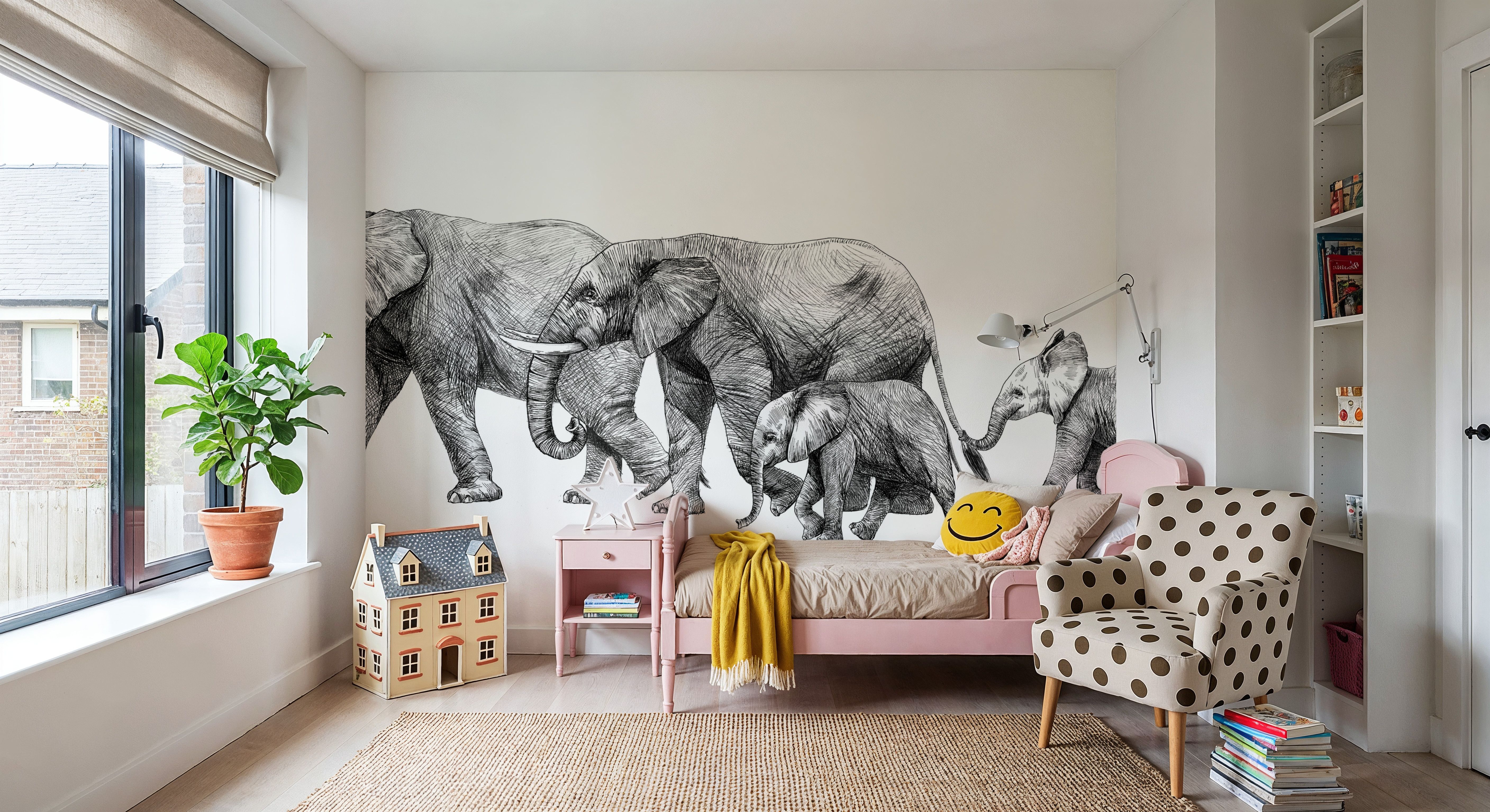 Safari Elephants Illustration