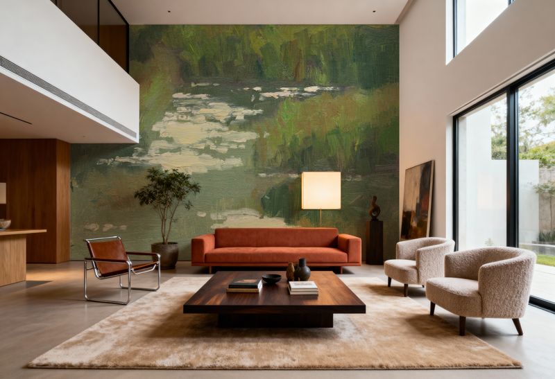 Reed Reflections wallpaper mural 100% PVC-free and non-toxic