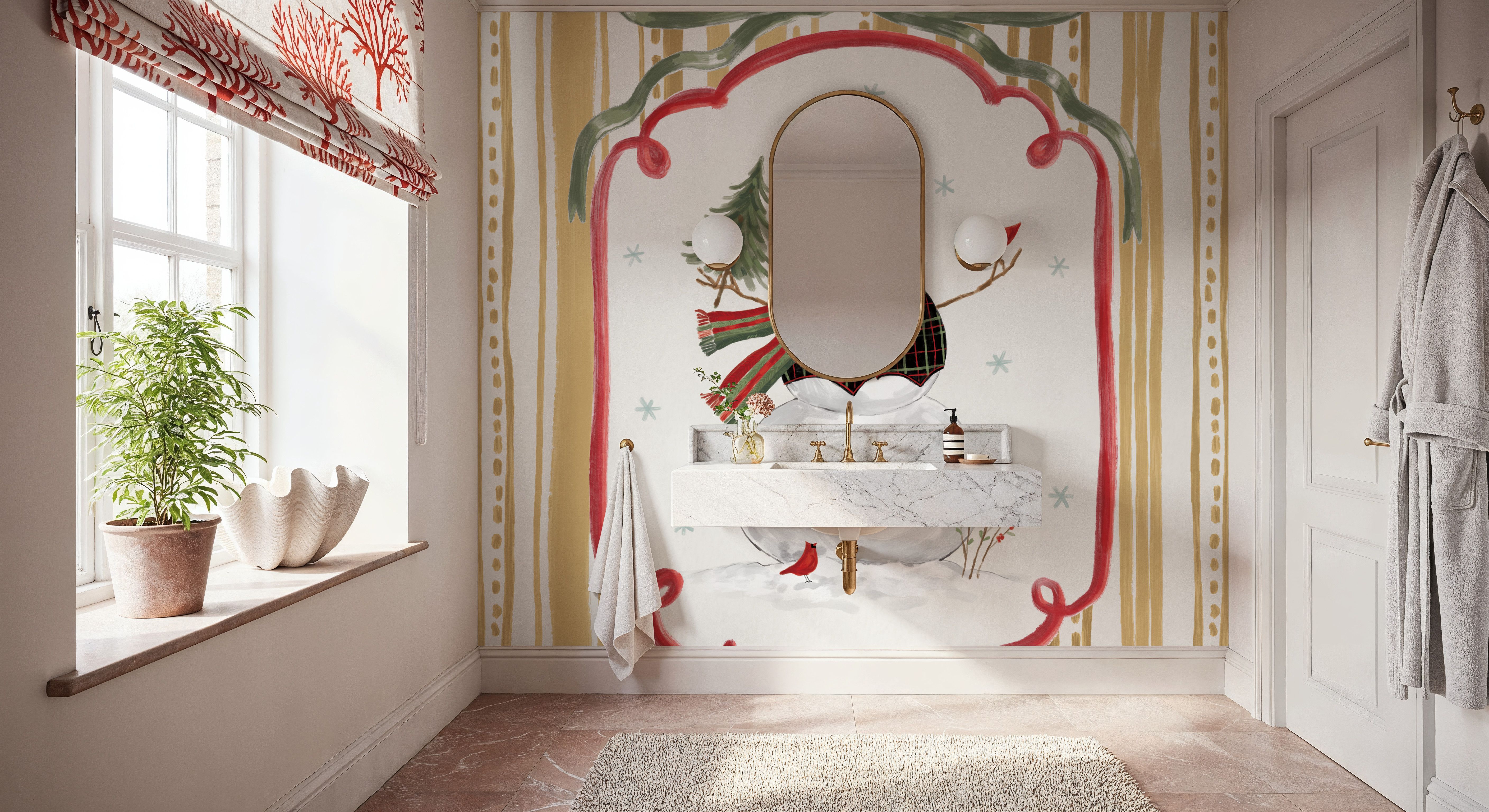 Frosty Fun I, Carte da parati