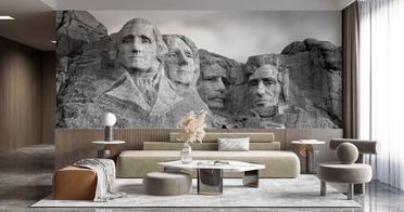 Mount Rushmore, Black And White