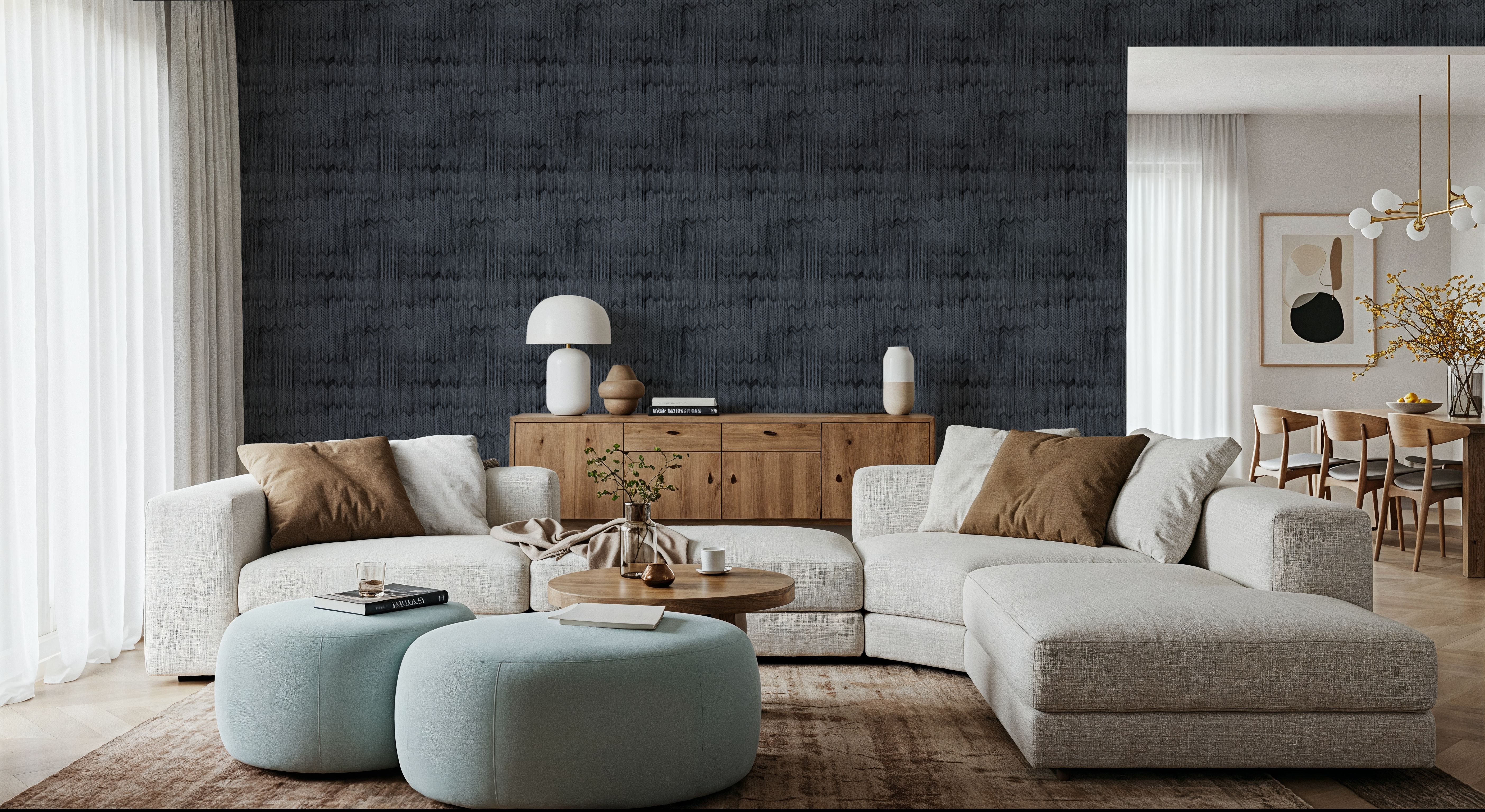 Staggered Zig-Zag, Denim