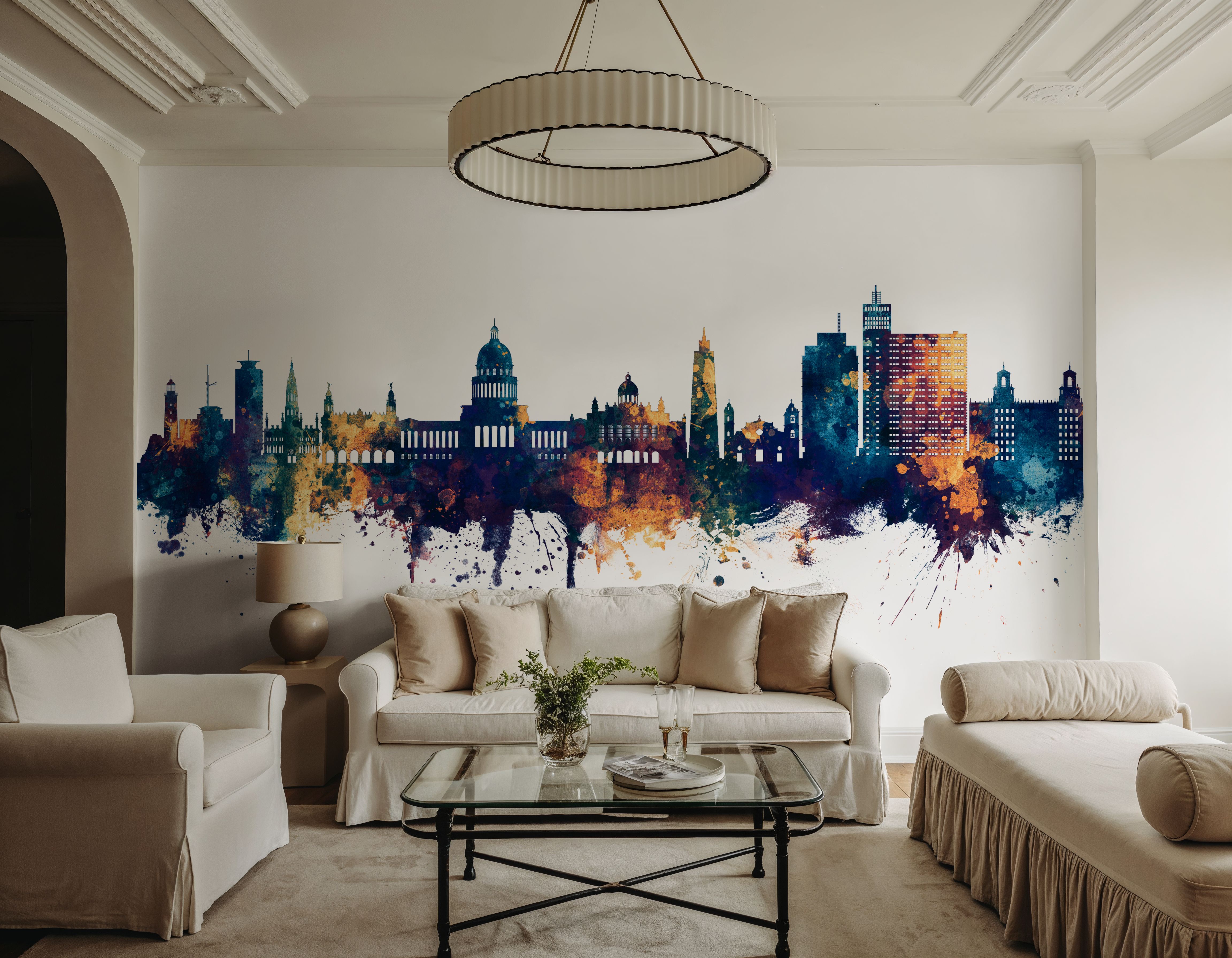Havana Cuba Skyline Blue & Bronze