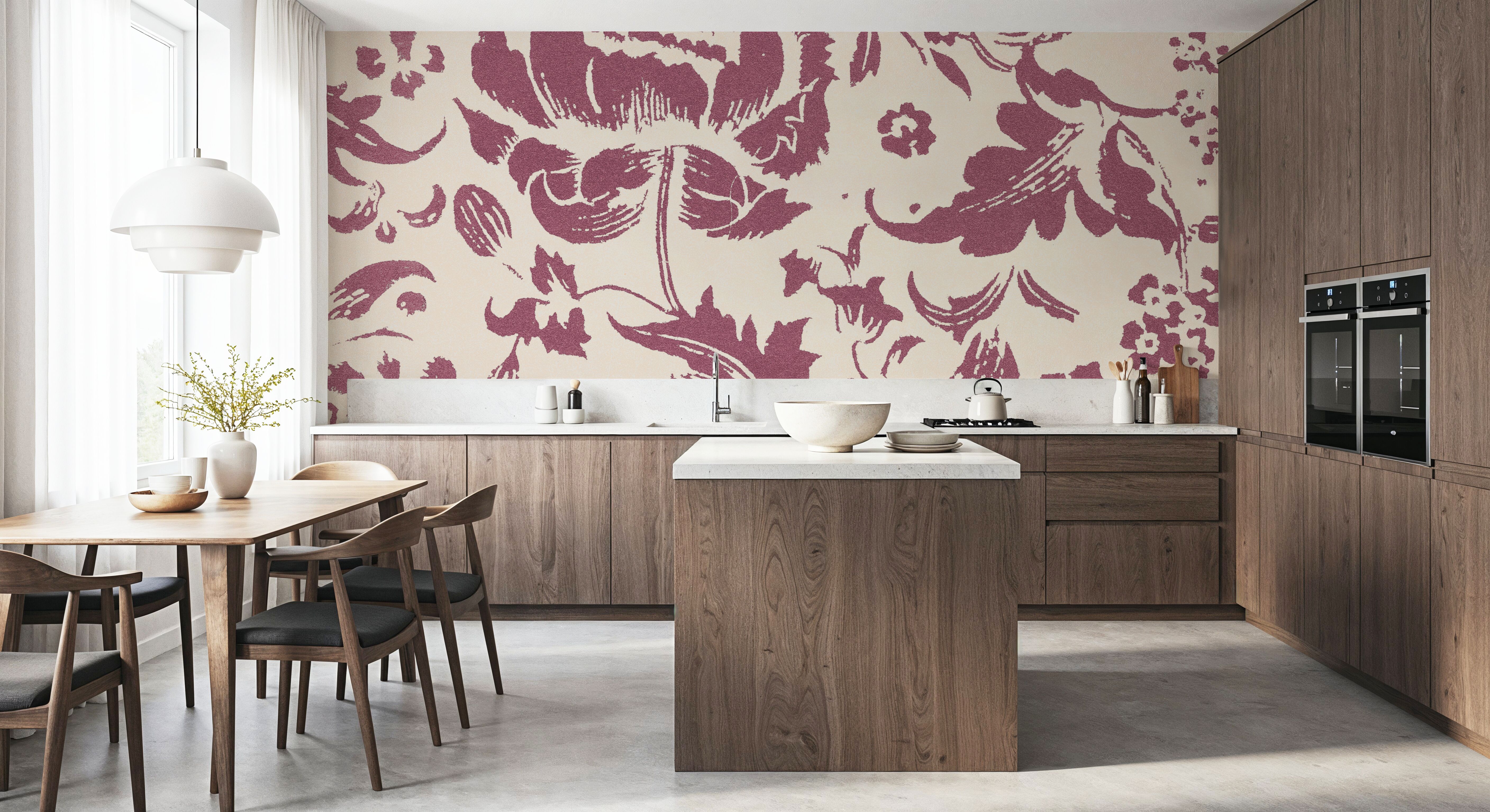 Floral Toile I Berry