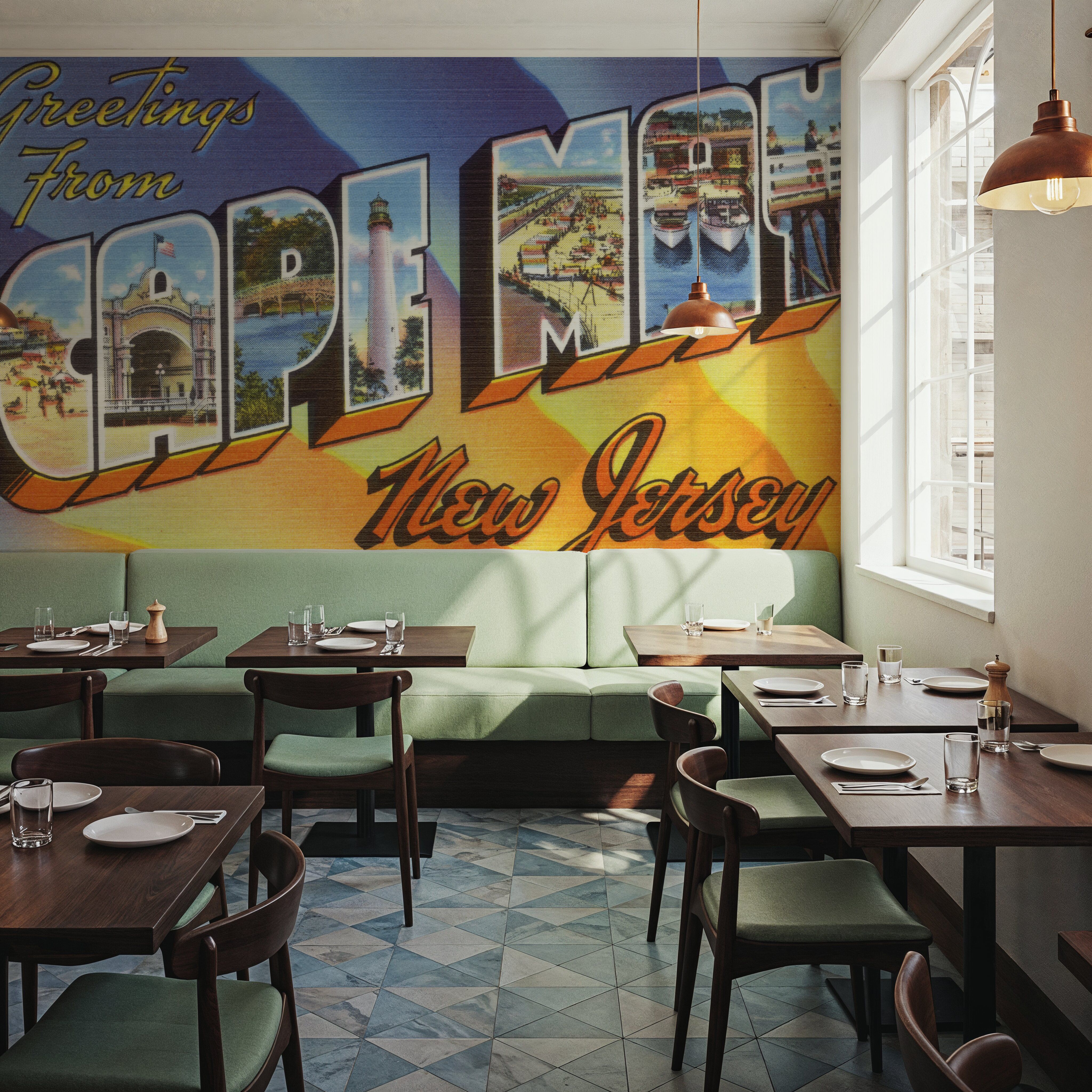 Greetings from Cape May - Screenprint Postcard