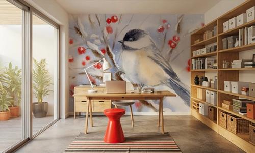 Watercolor Chickadee