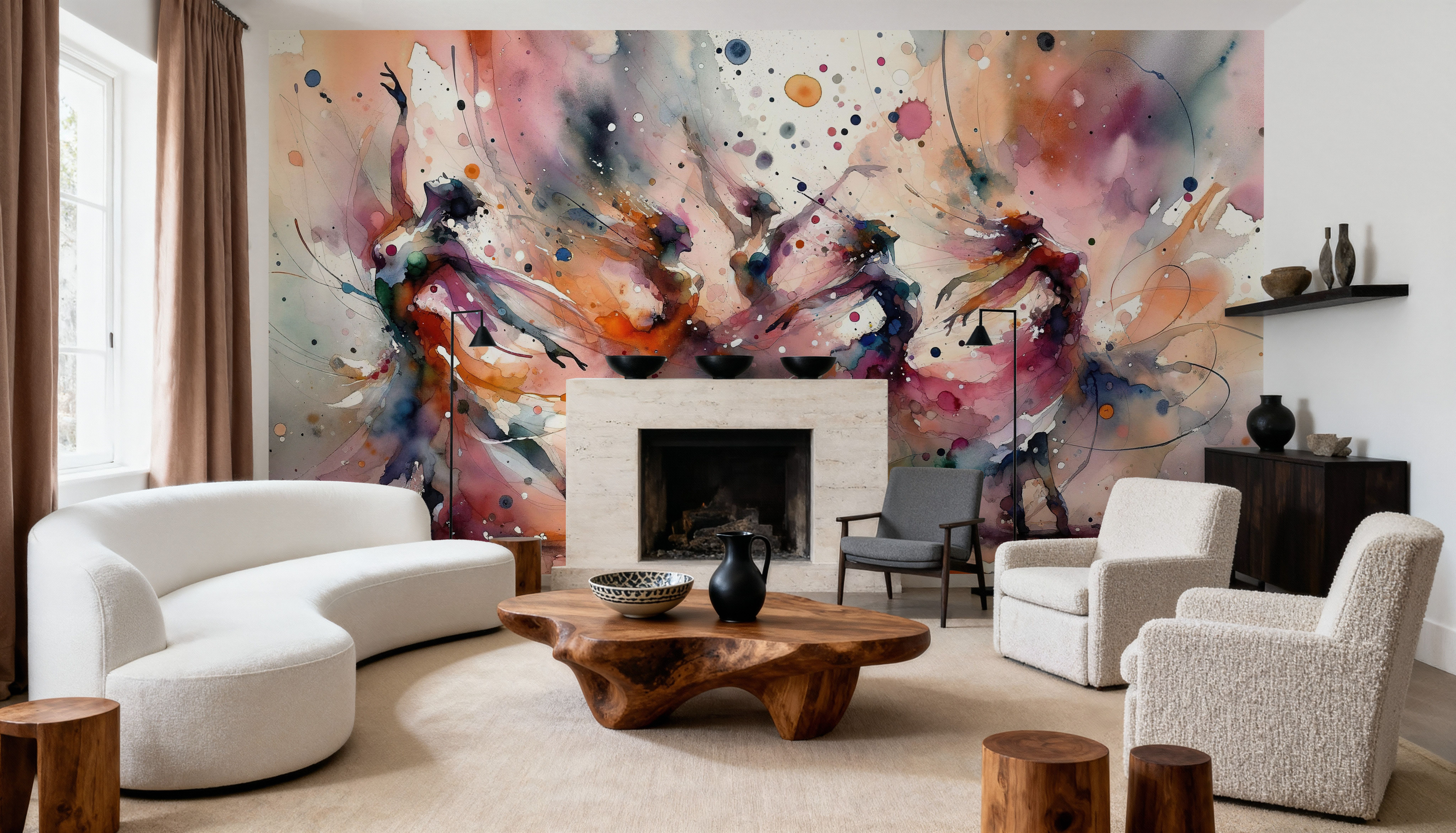 Dancers in Vibrant Colors