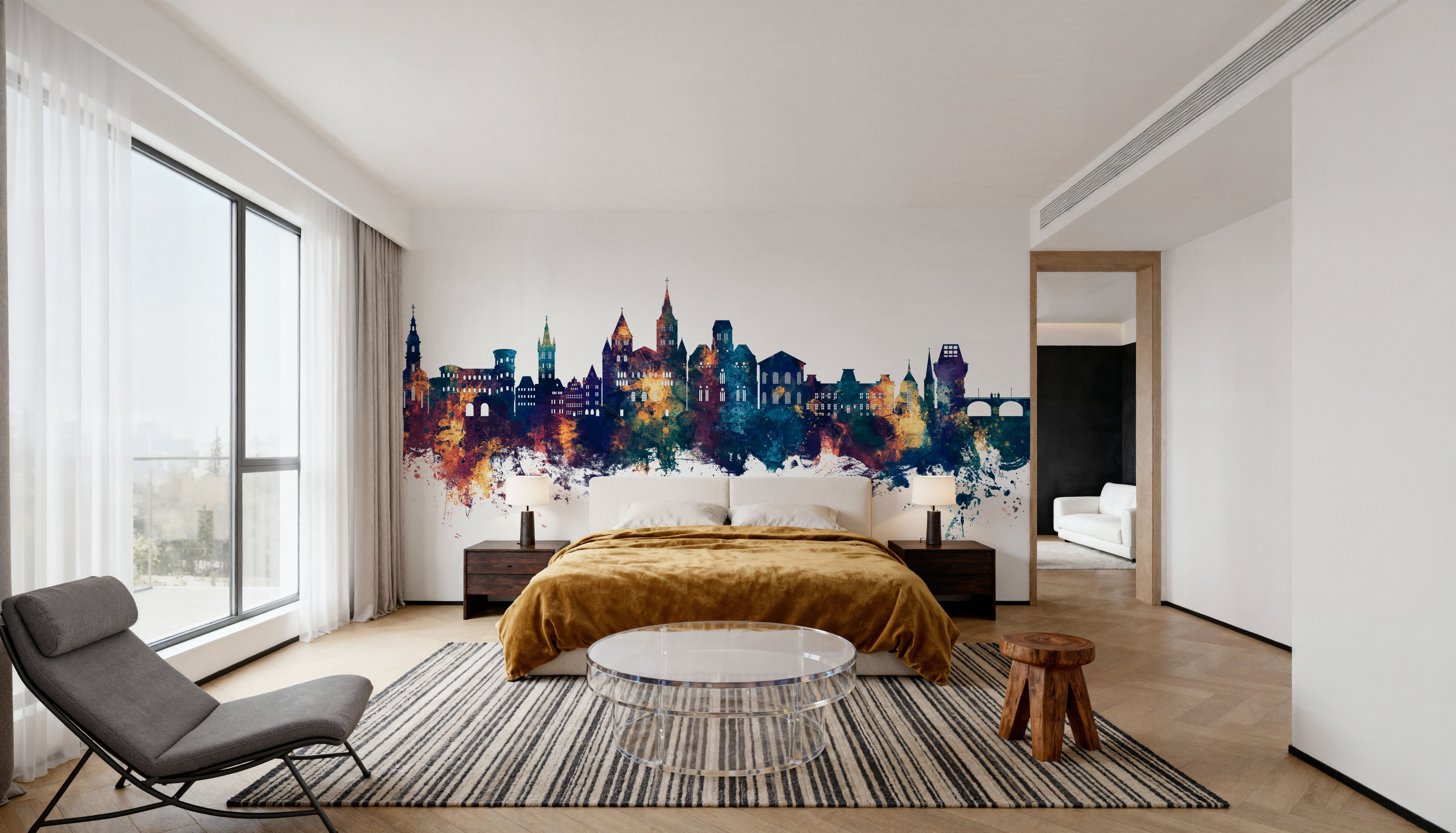 Trier Germany Skyline Blue & Bronze