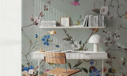 Floral Heaven, Vibrant on Sage