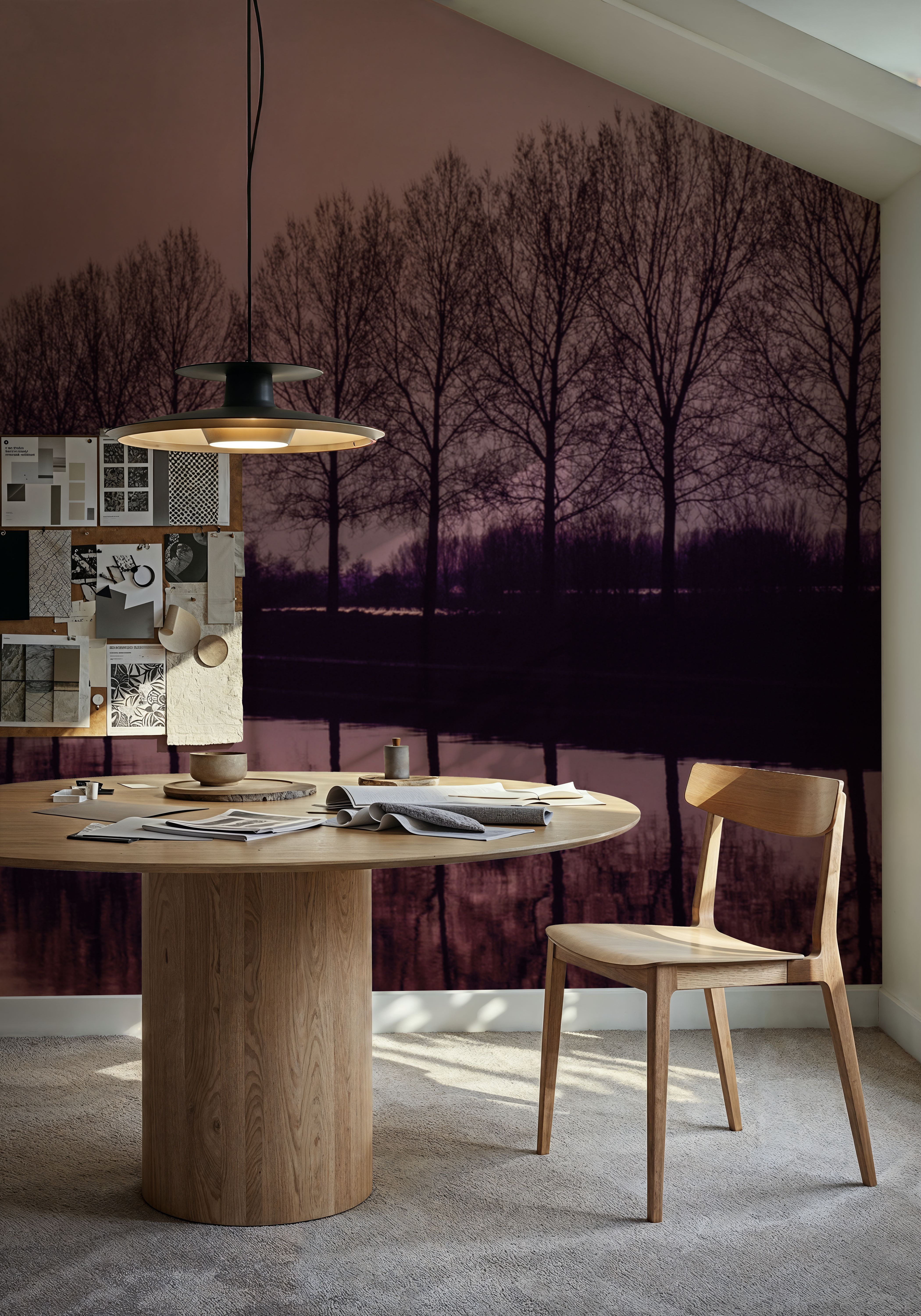 Windmill Twilight Reflection