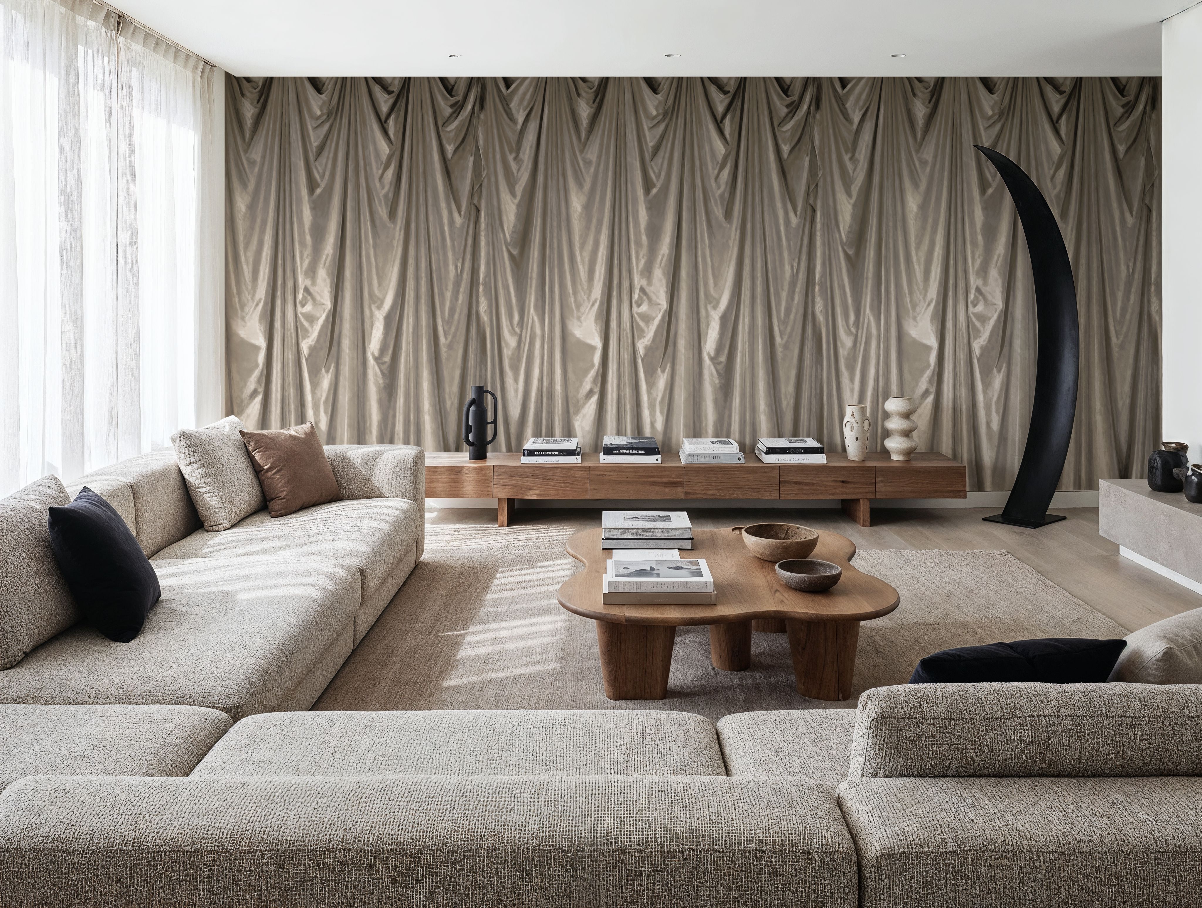 Medici Drapes, Beige